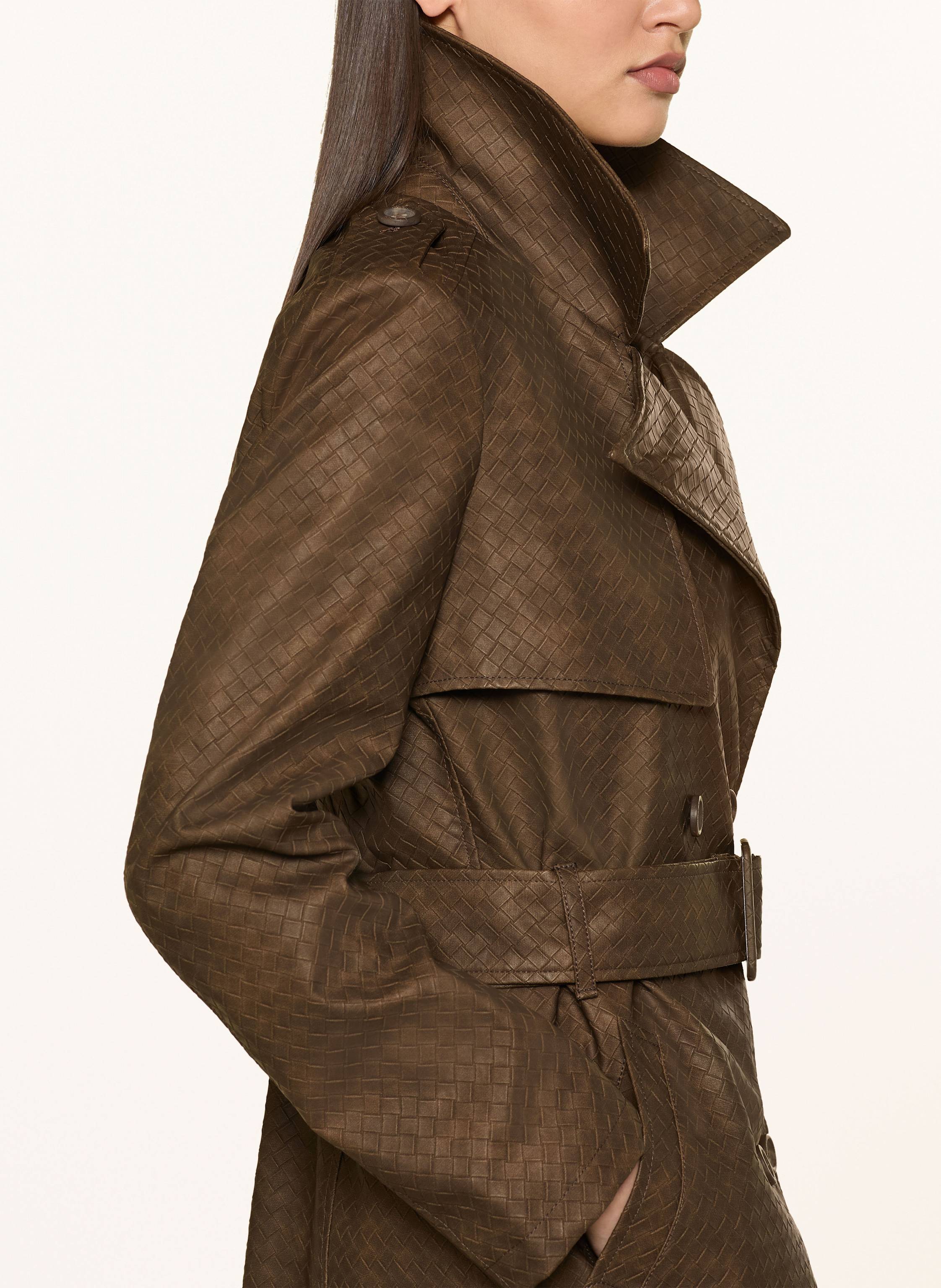 Thumbnail - Guess Trenchcoat Carmen In Lederoptik braun