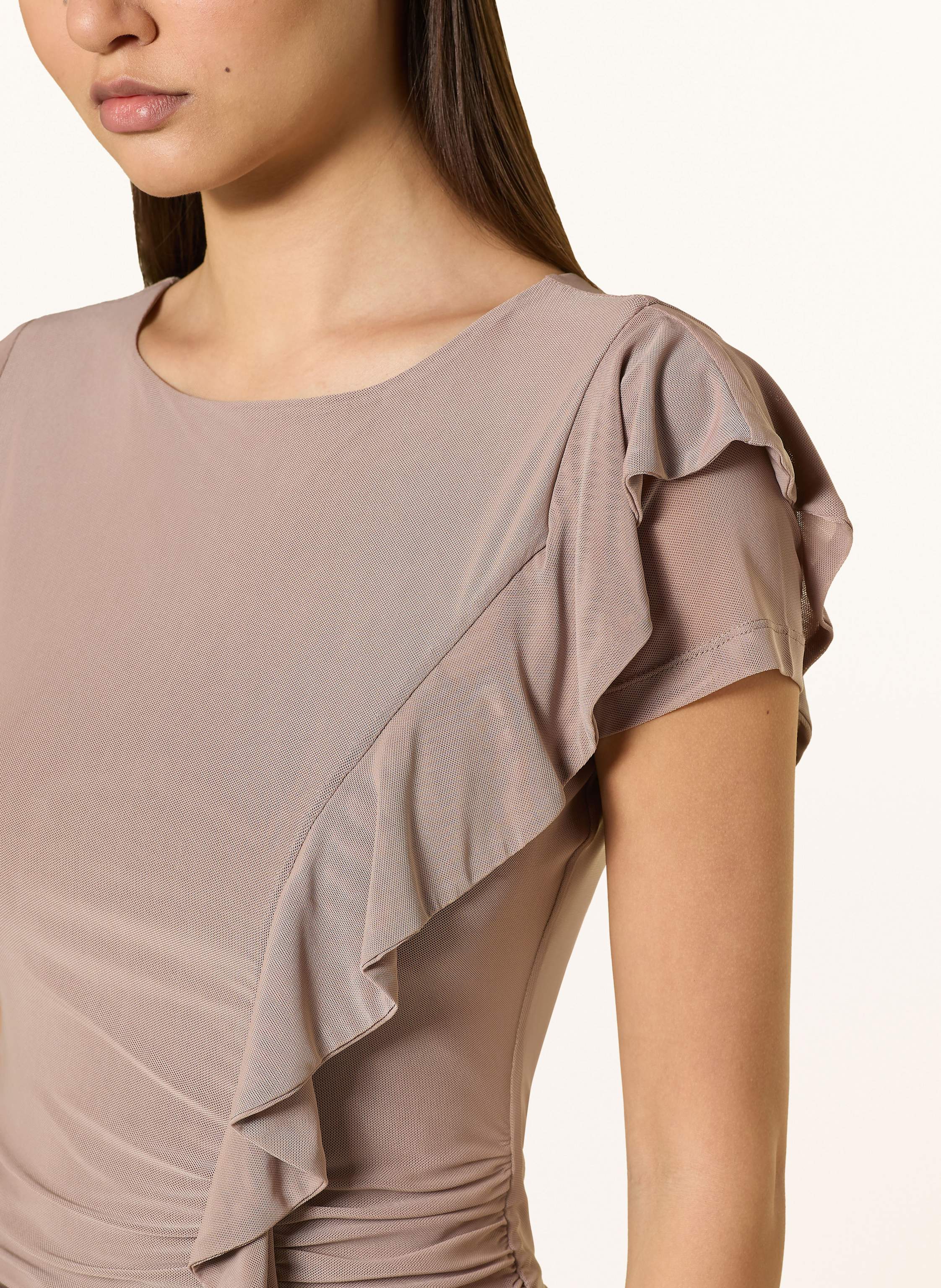 Thumbnail - Guess T-Shirt Verdiana Mit Volants beige