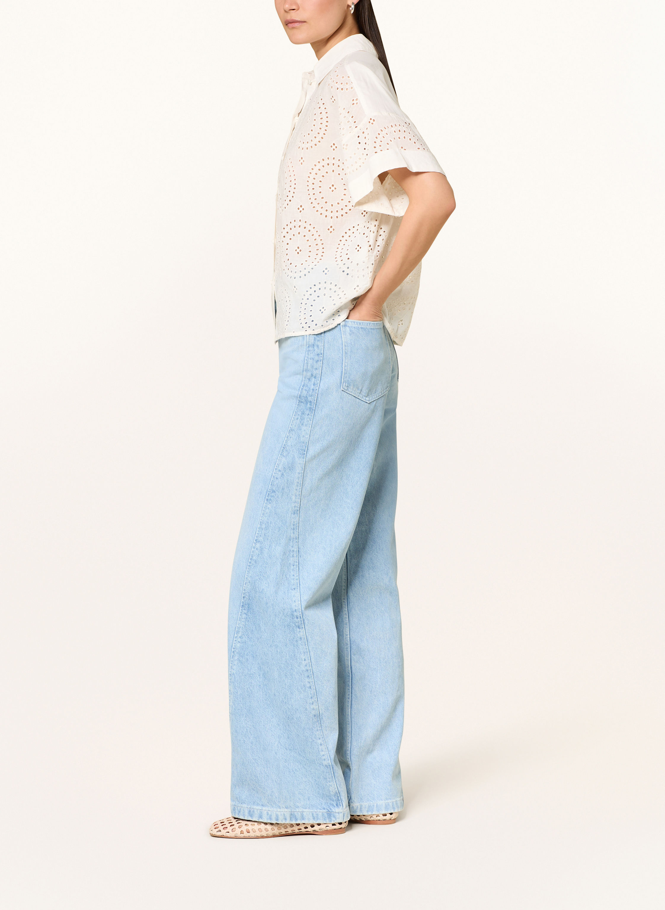 Thumbnail - Boss Wide Leg Jeans Panel blau