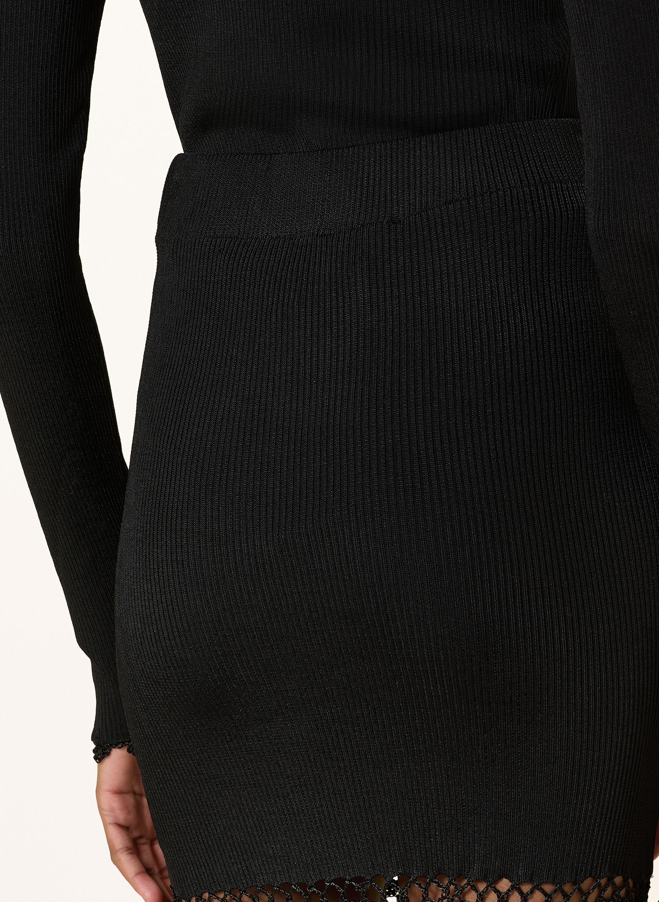 Thumbnail - Ganni Strickrock schwarz