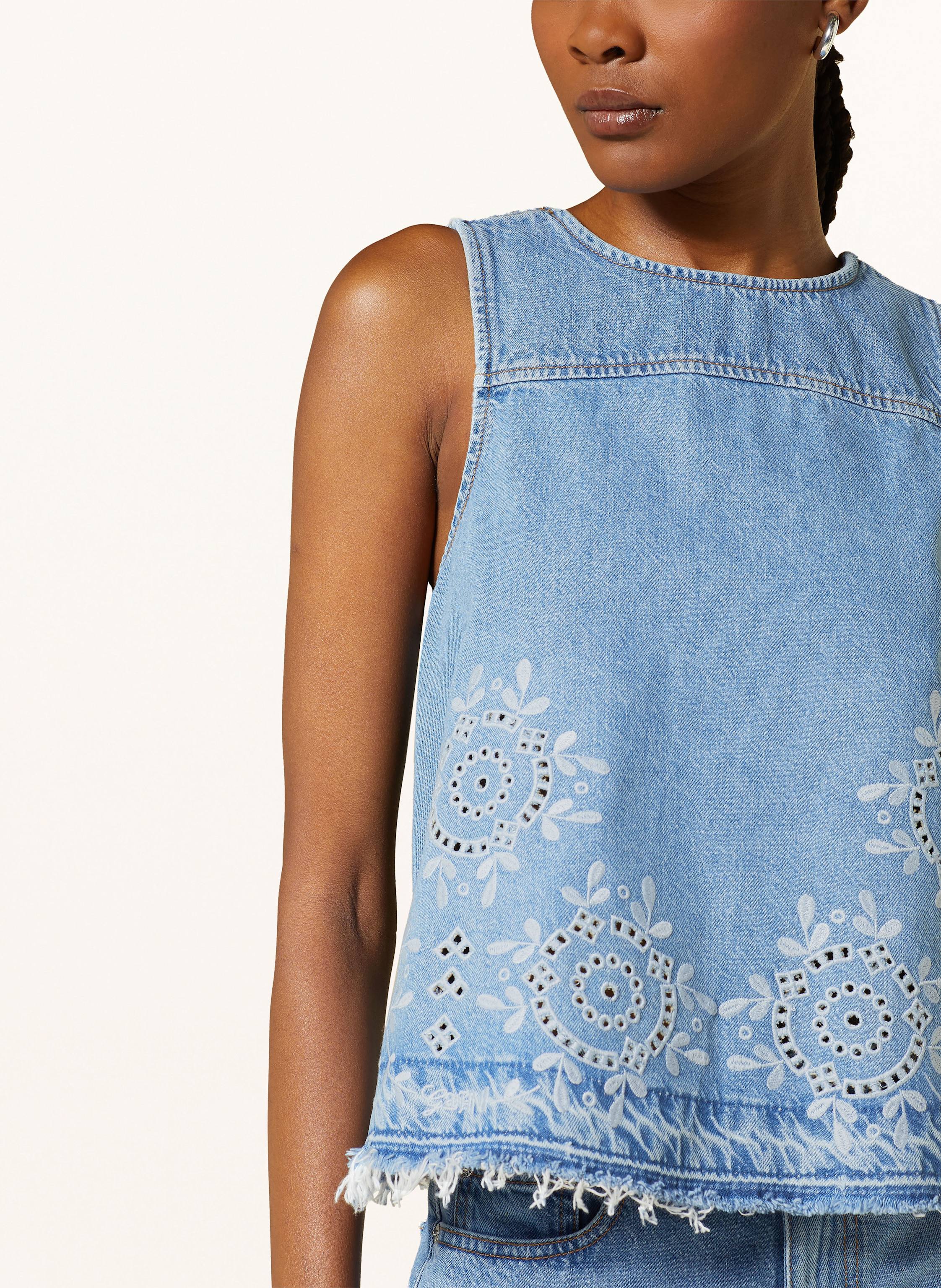 Thumbnail - Ganni Jeanstop beige