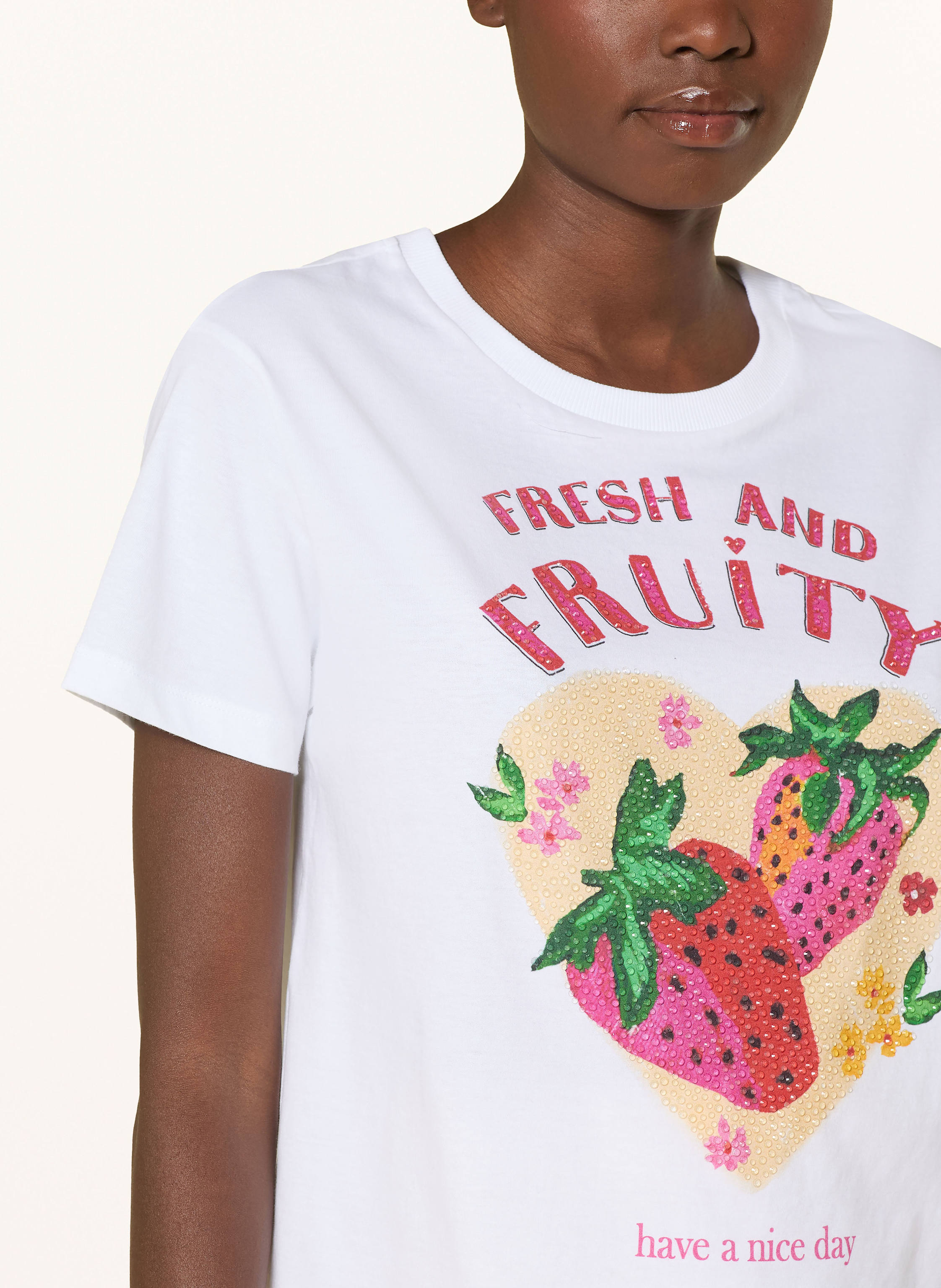 Thumbnail - Princess Goes Hollywood T-Shirt Mit Schmucksteinen weiss