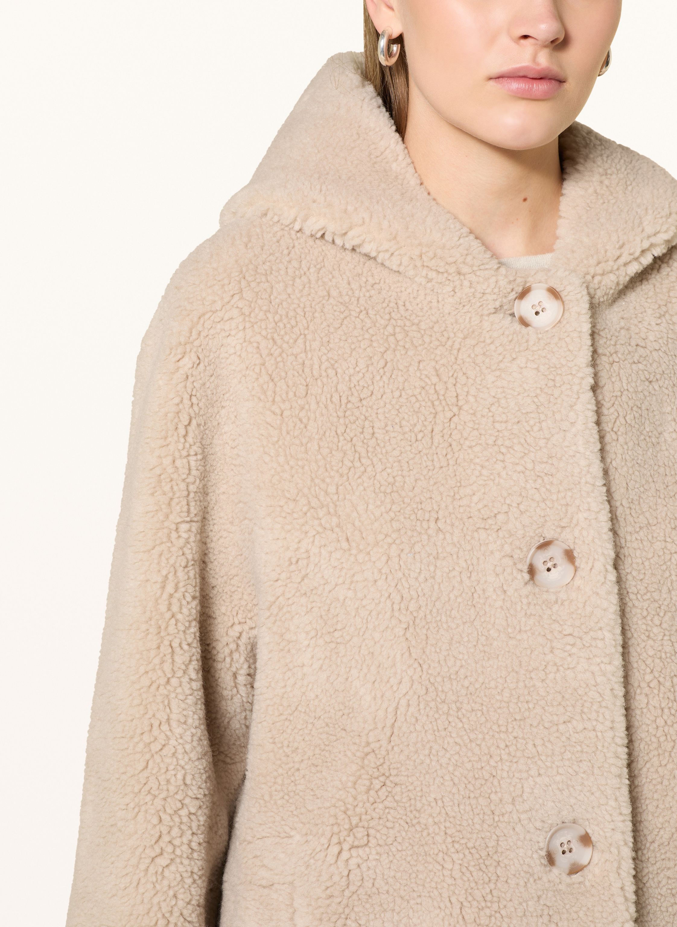 Darling Harbour Teddyfell-Mantel beige – Bild 2