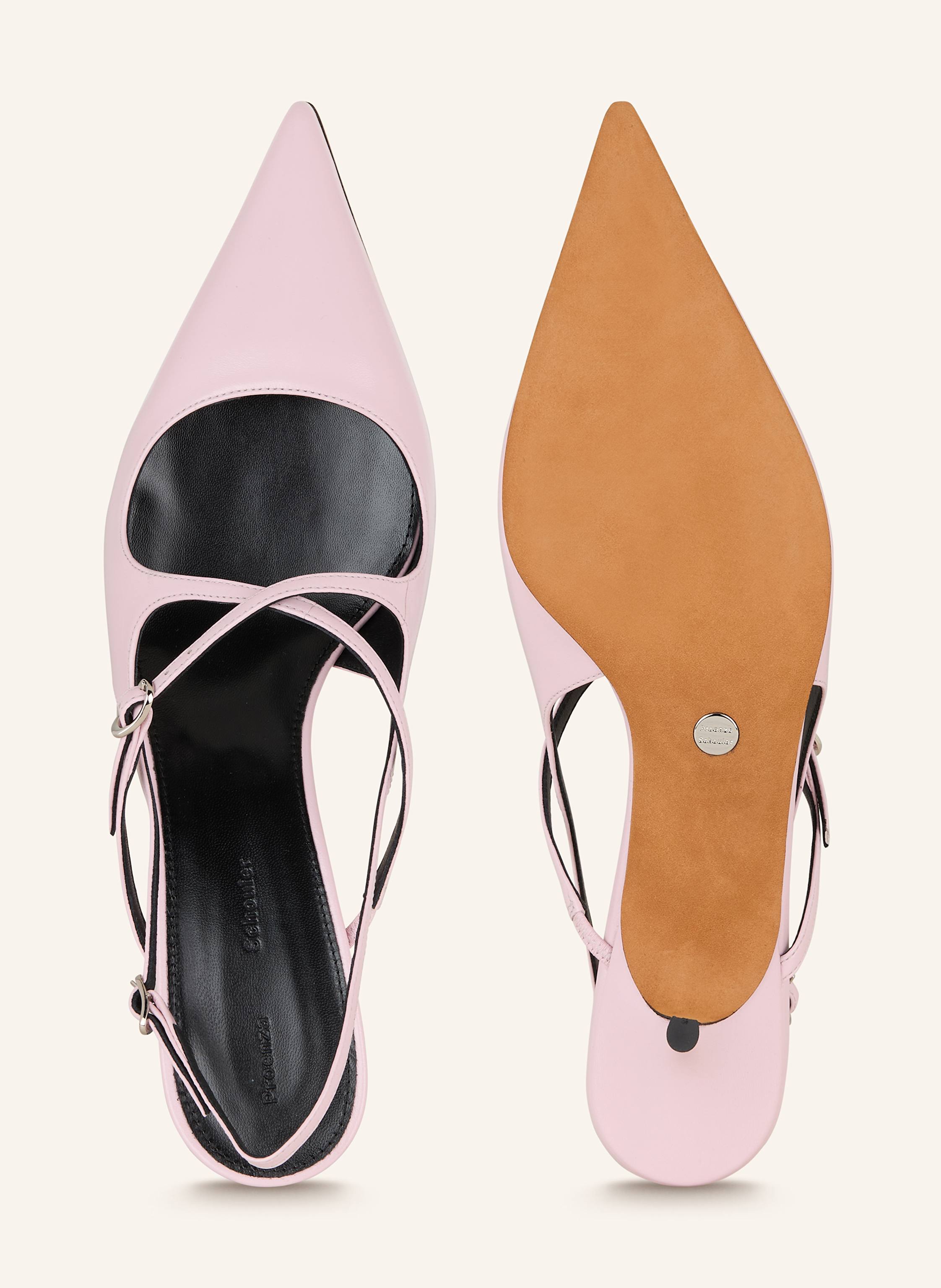 Thumbnail - Proenza Schouler Slingpumps Slash rosa