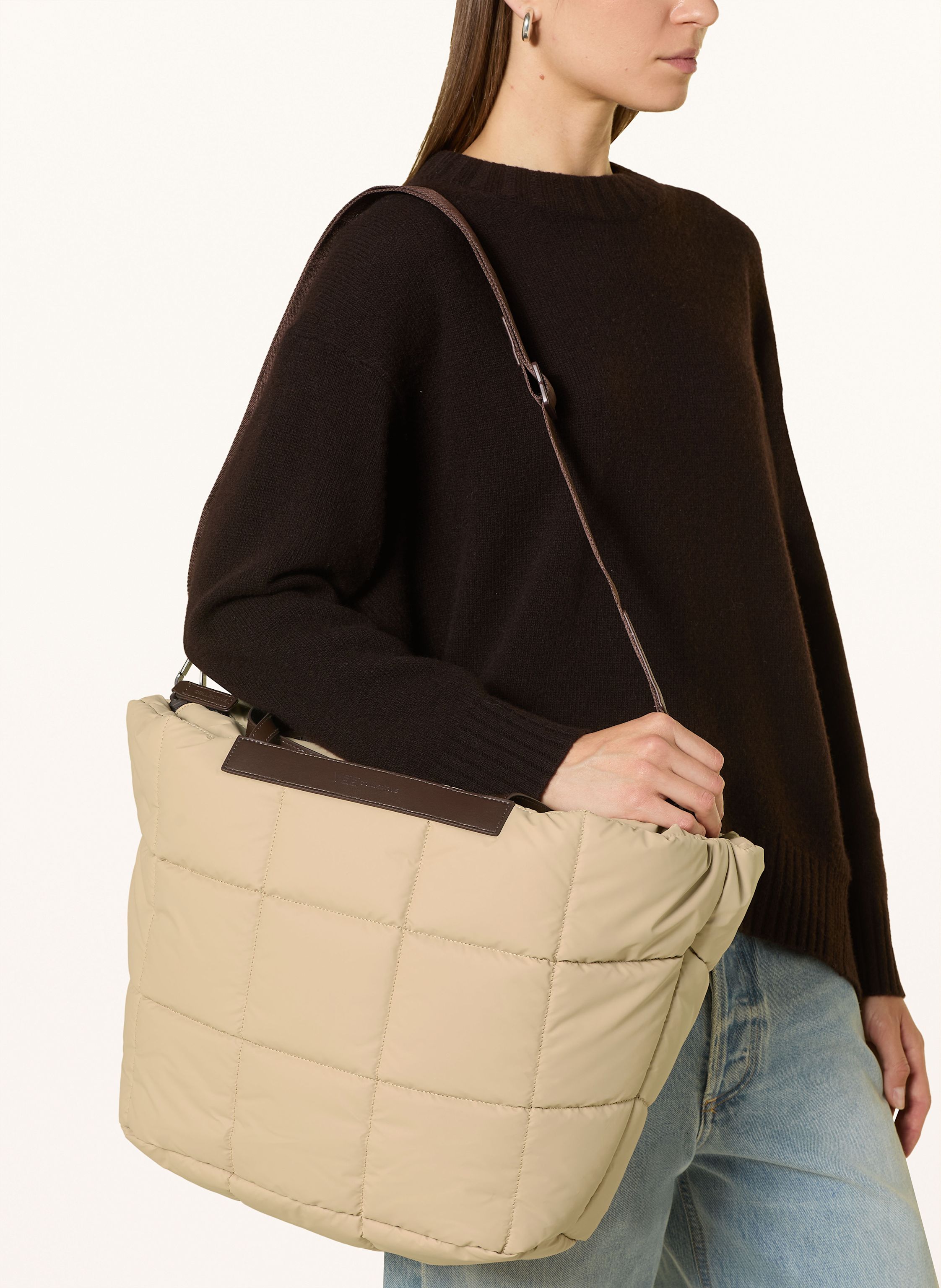 Thumbnail - Vee Collective Shopper Porter Basque Mit Pouch beige