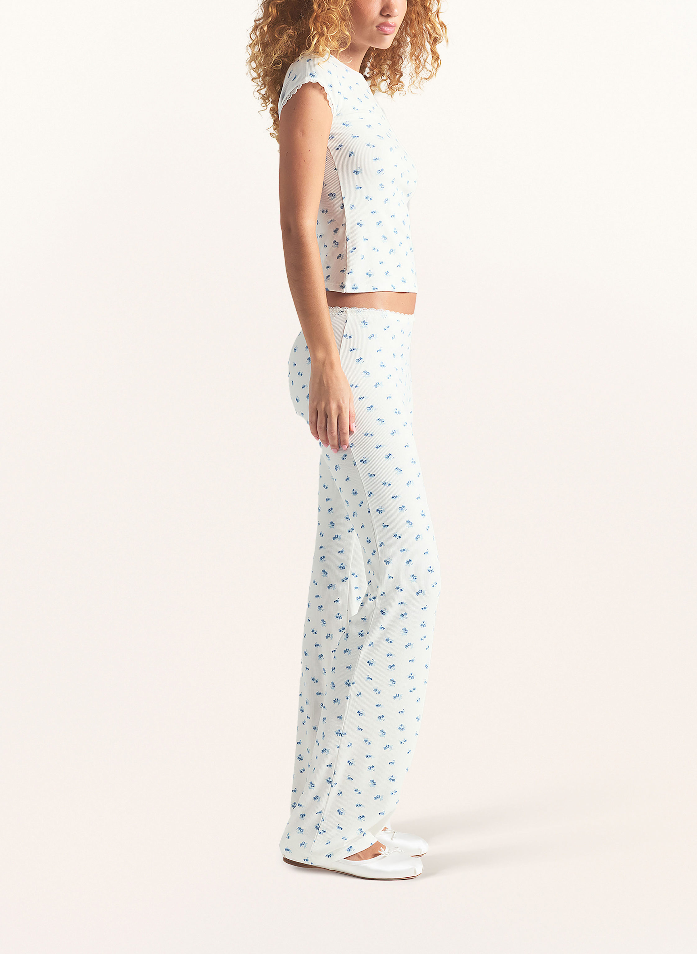 Thumbnail - Skims Lounge-Hose Soft Lounge Lace blau