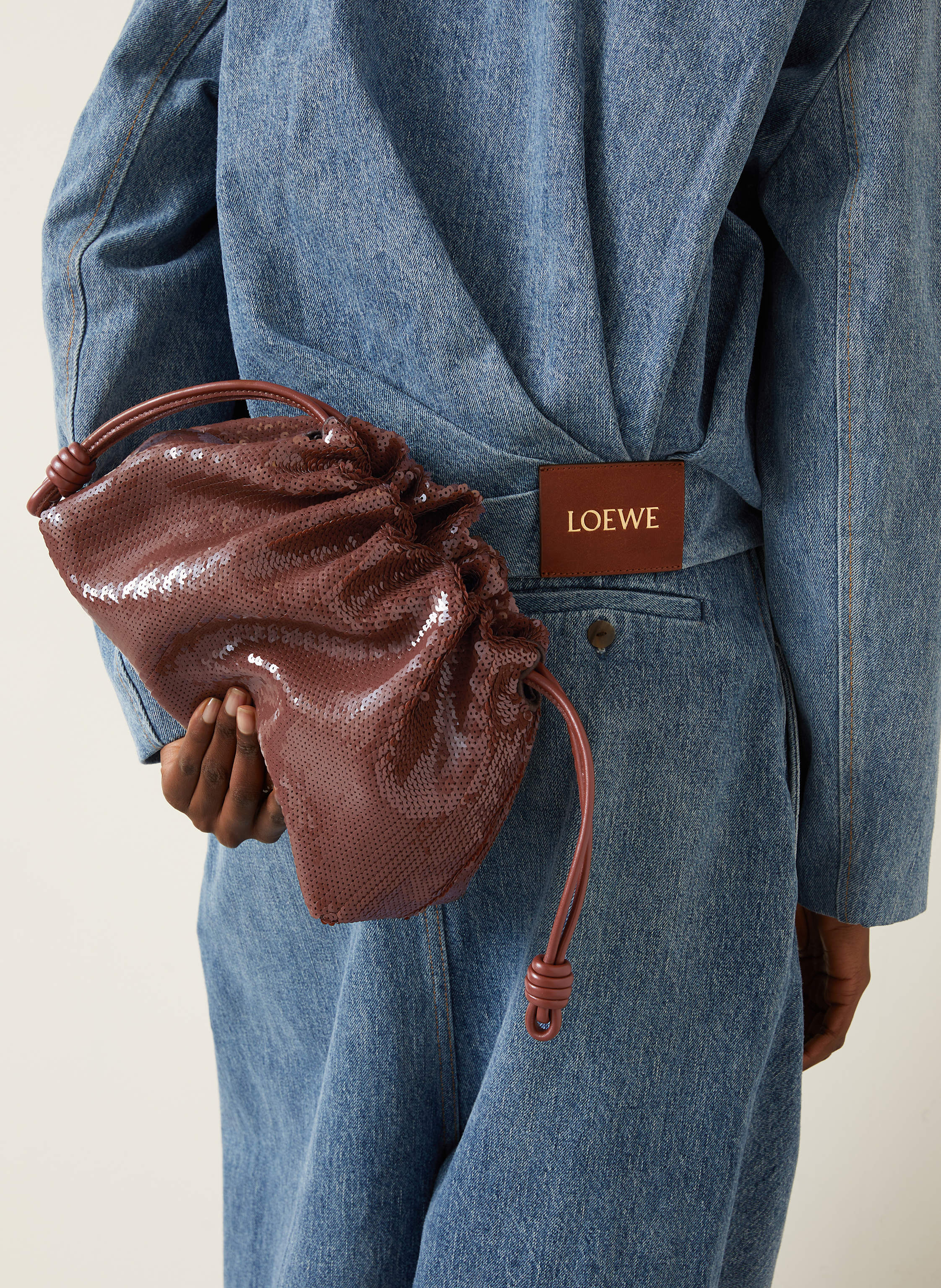 Thumbnail - Loewe Schultertasche Flamenco Medium braun