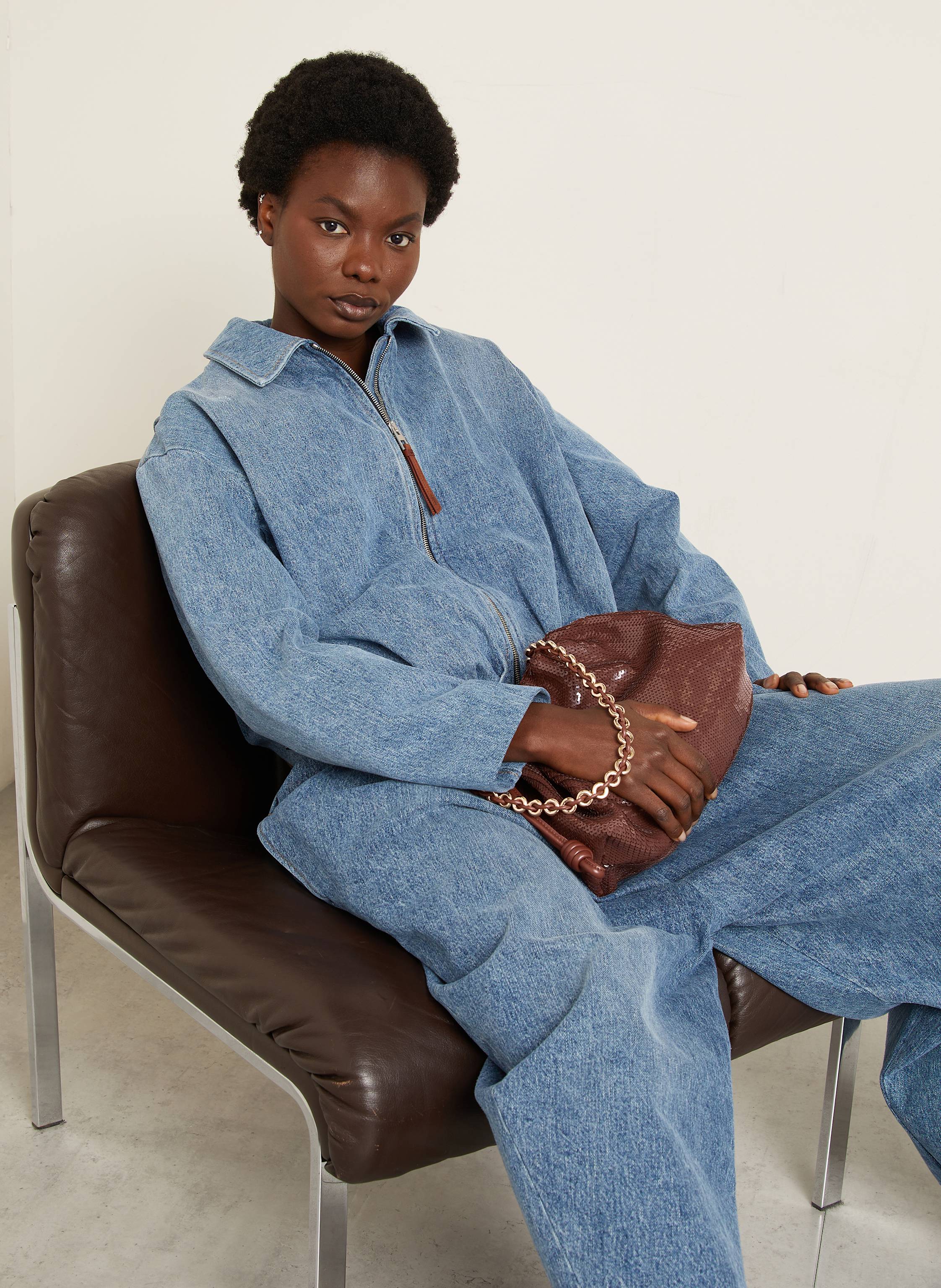 Thumbnail - Loewe Schultertasche Flamenco Medium braun