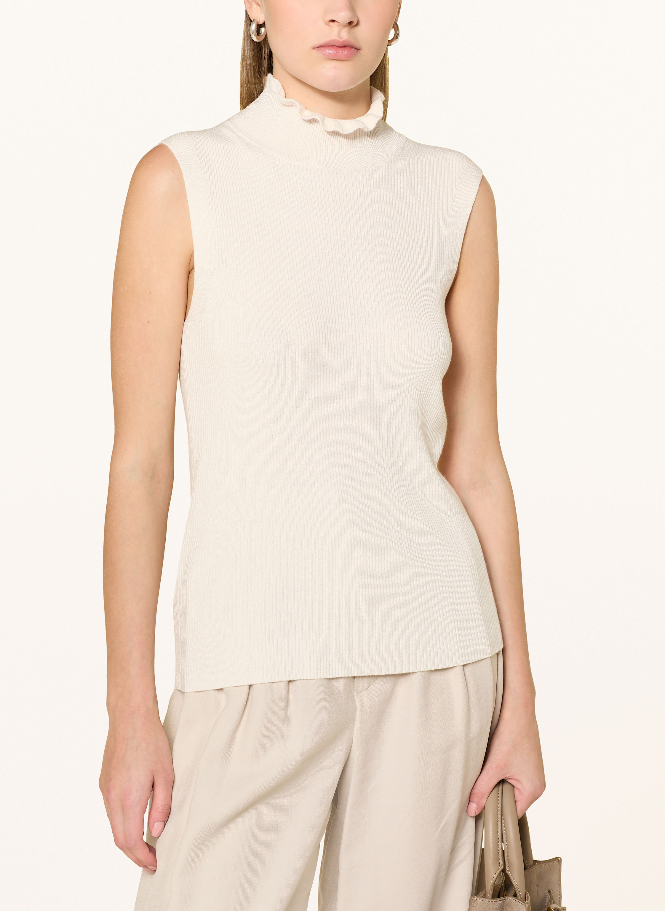 Thumbnail - Darling Harbour Stricktop Mit Rüschen weiss