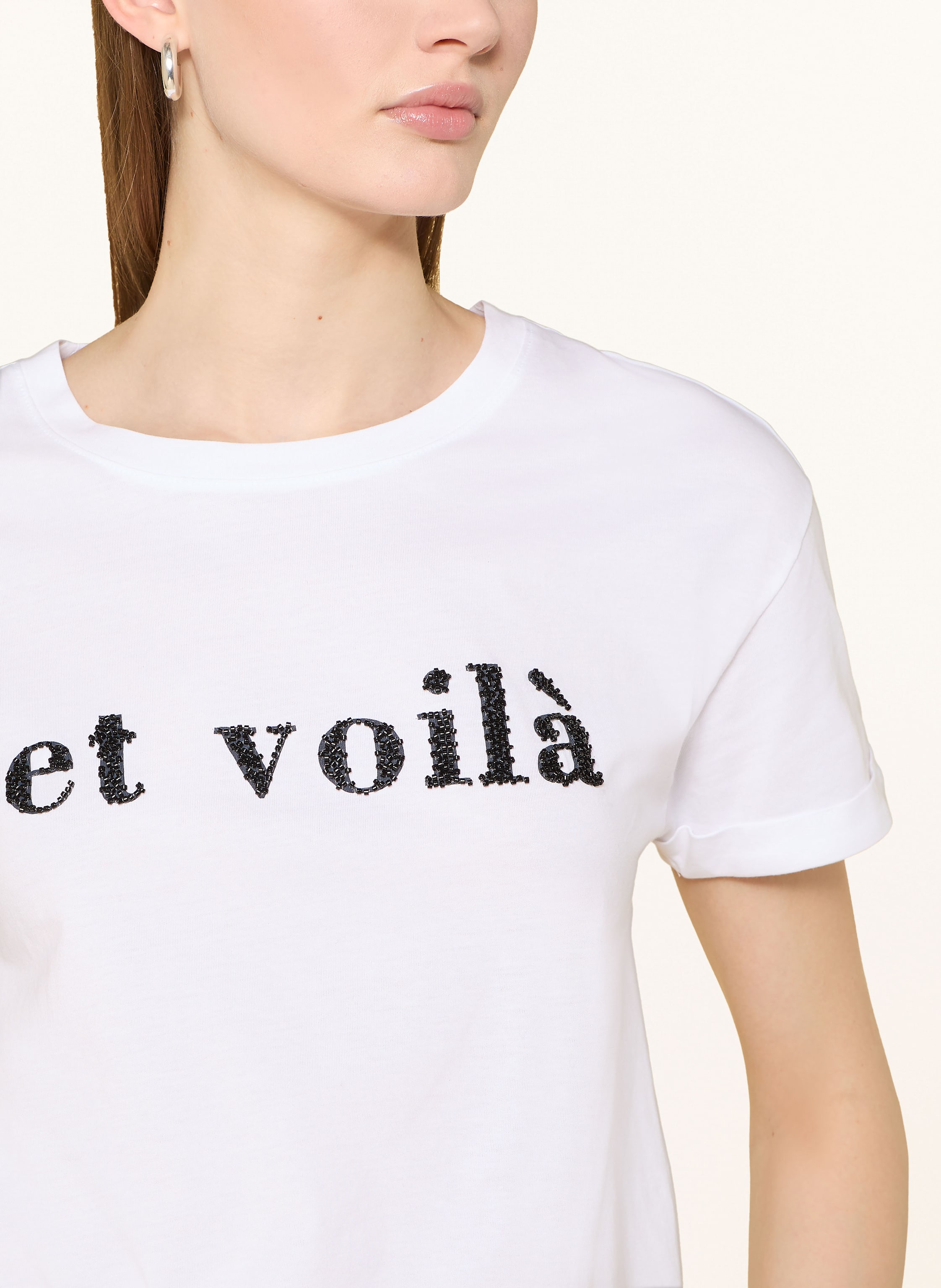 Thumbnail - Betty&Co T-Shirt Mit Schmucksteinen weiss