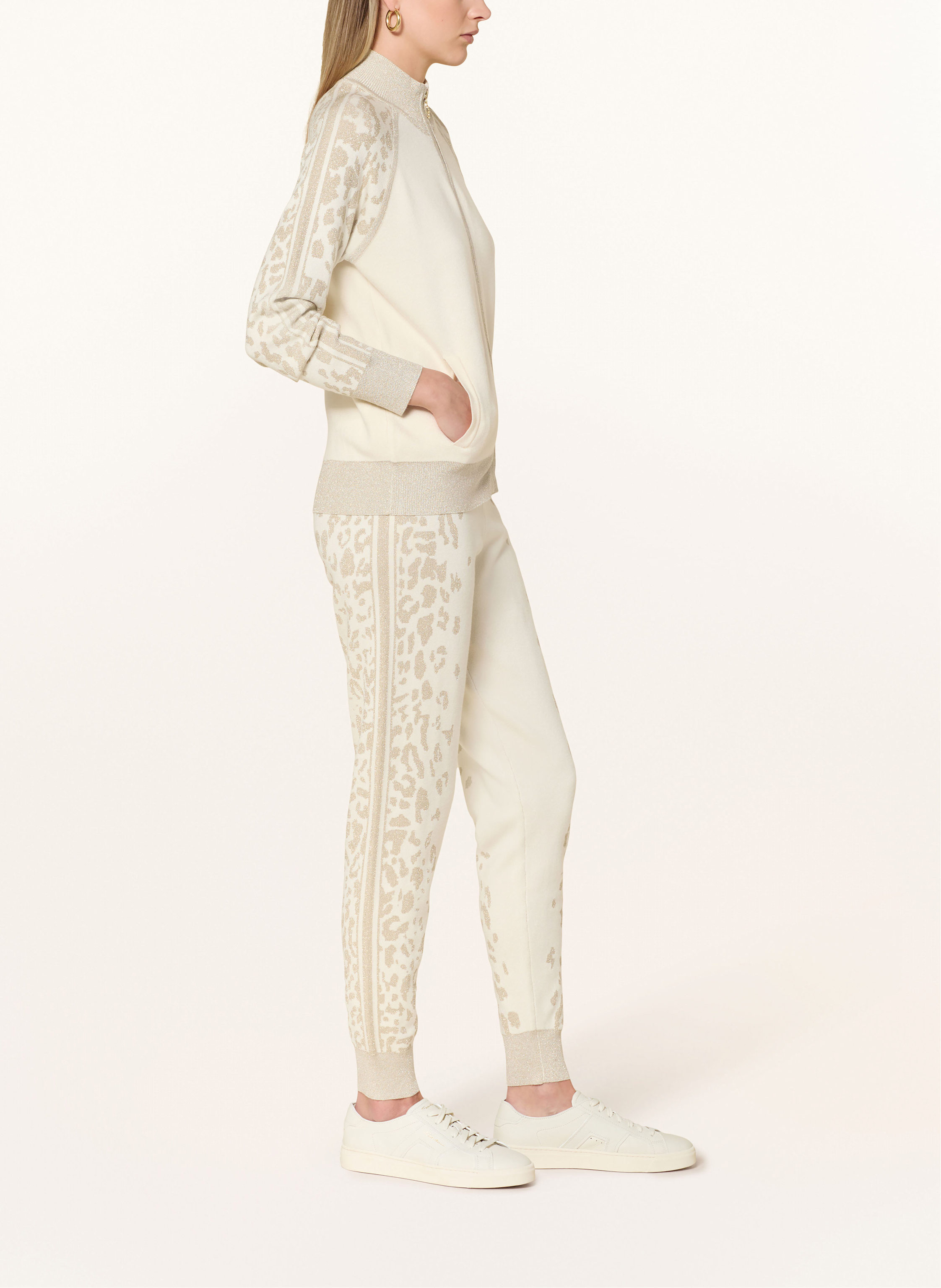 Thumbnail - Liu Jo Strickhose Mit Glitzergarn beige