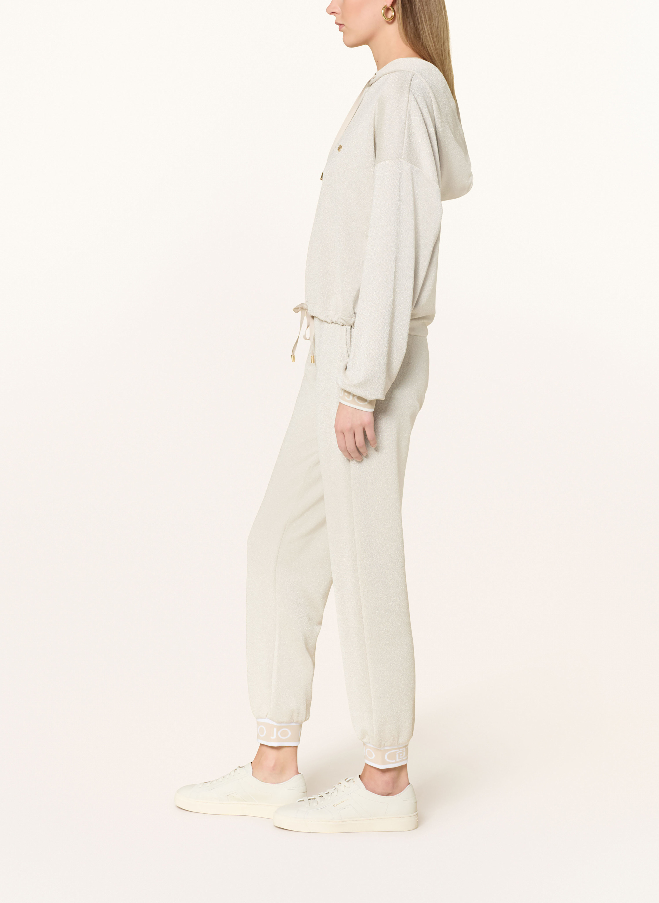 Thumbnail - Liu Jo Strick-Hoodie Mit Glitzergarn weiss