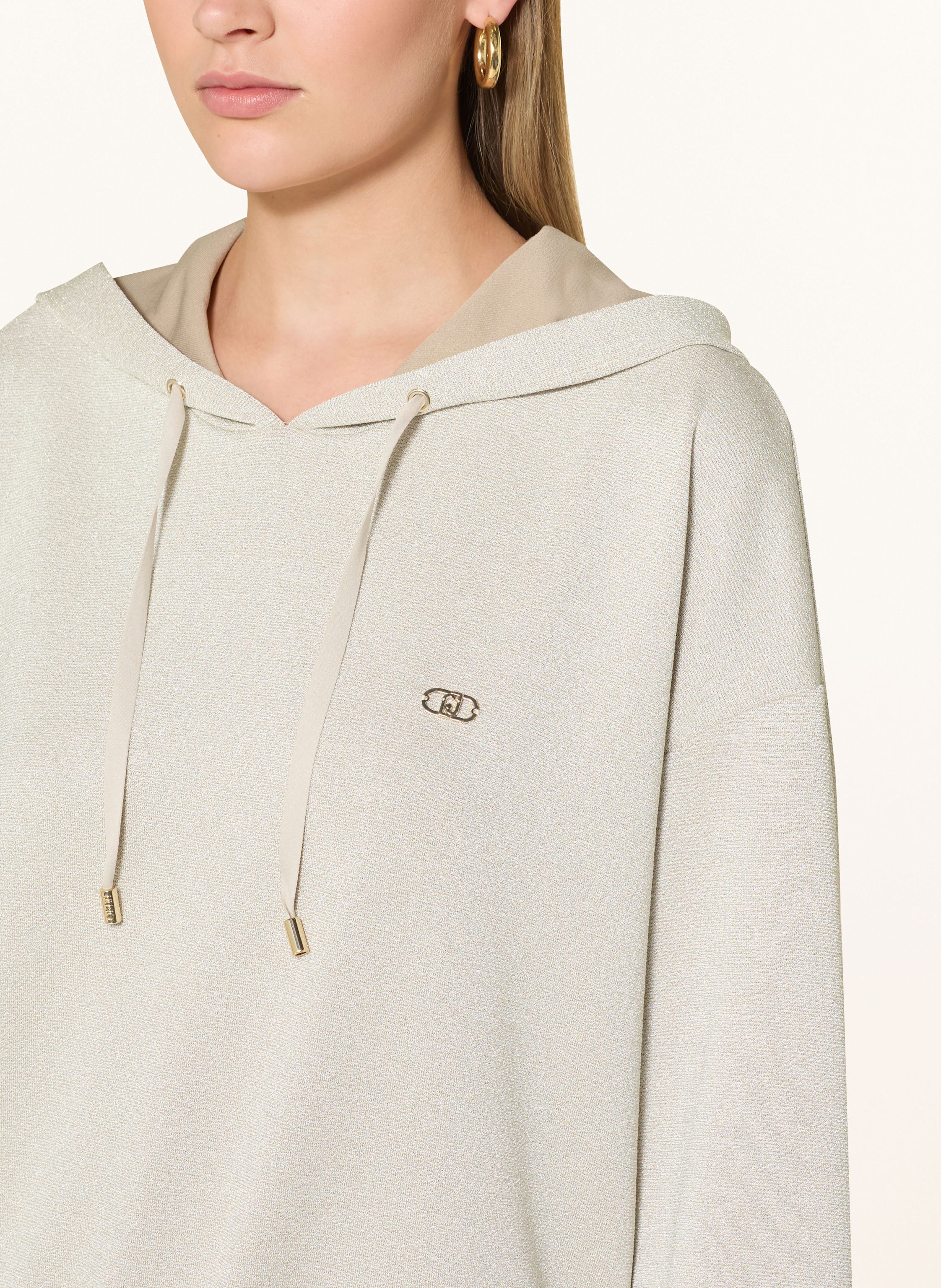 Thumbnail - Liu Jo Strick-Hoodie Mit Glitzergarn weiss