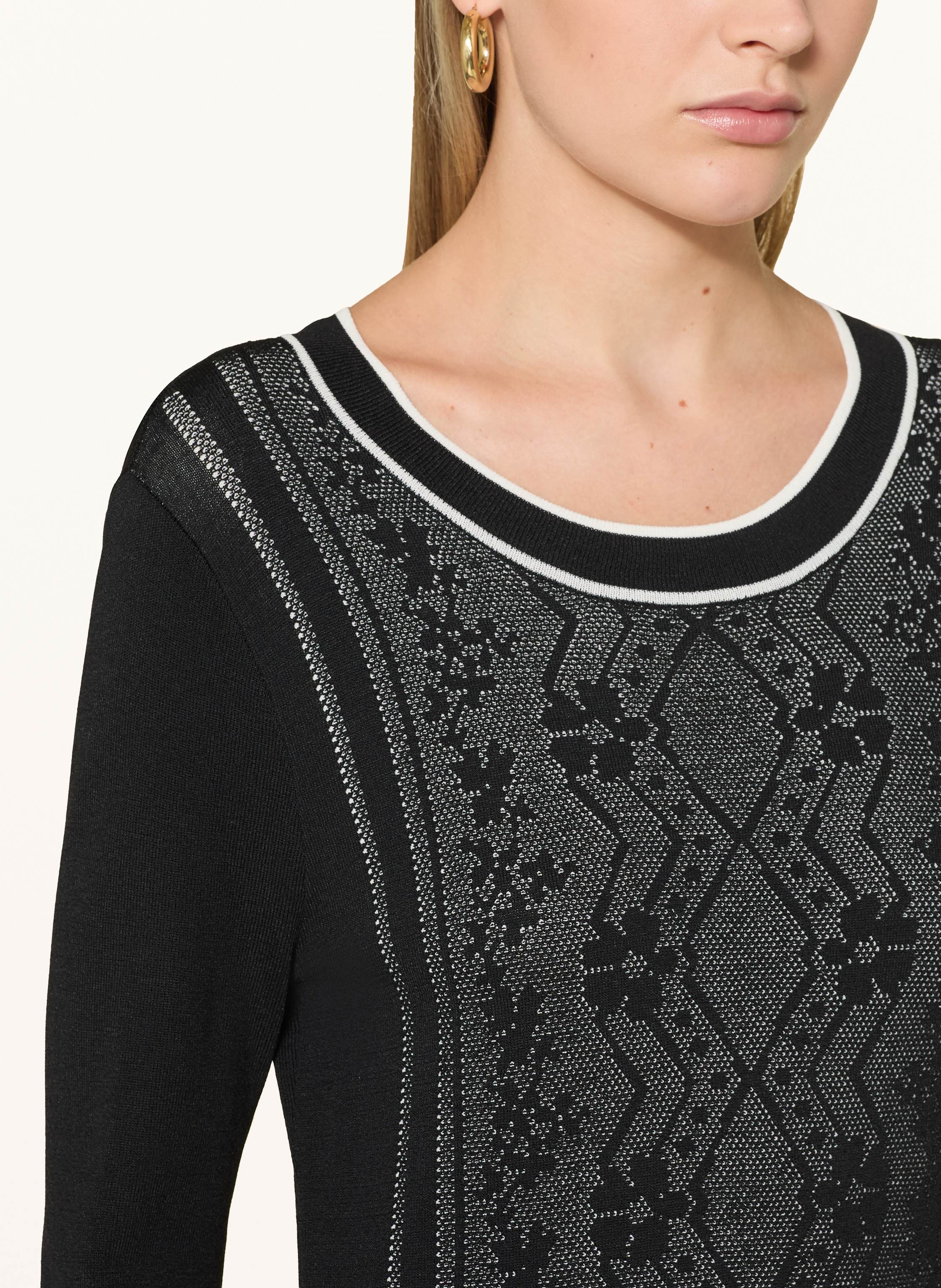 Thumbnail - Liu Jo Strickkleid Mit Spitze schwarz