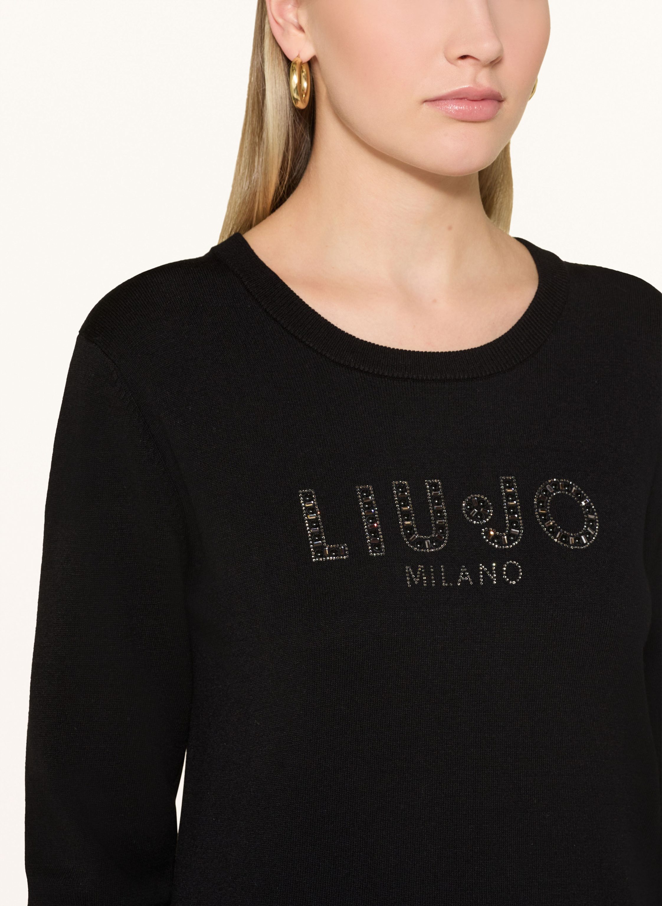 Thumbnail - Liu Jo Pullover Mit Schmucksteinen schwarz