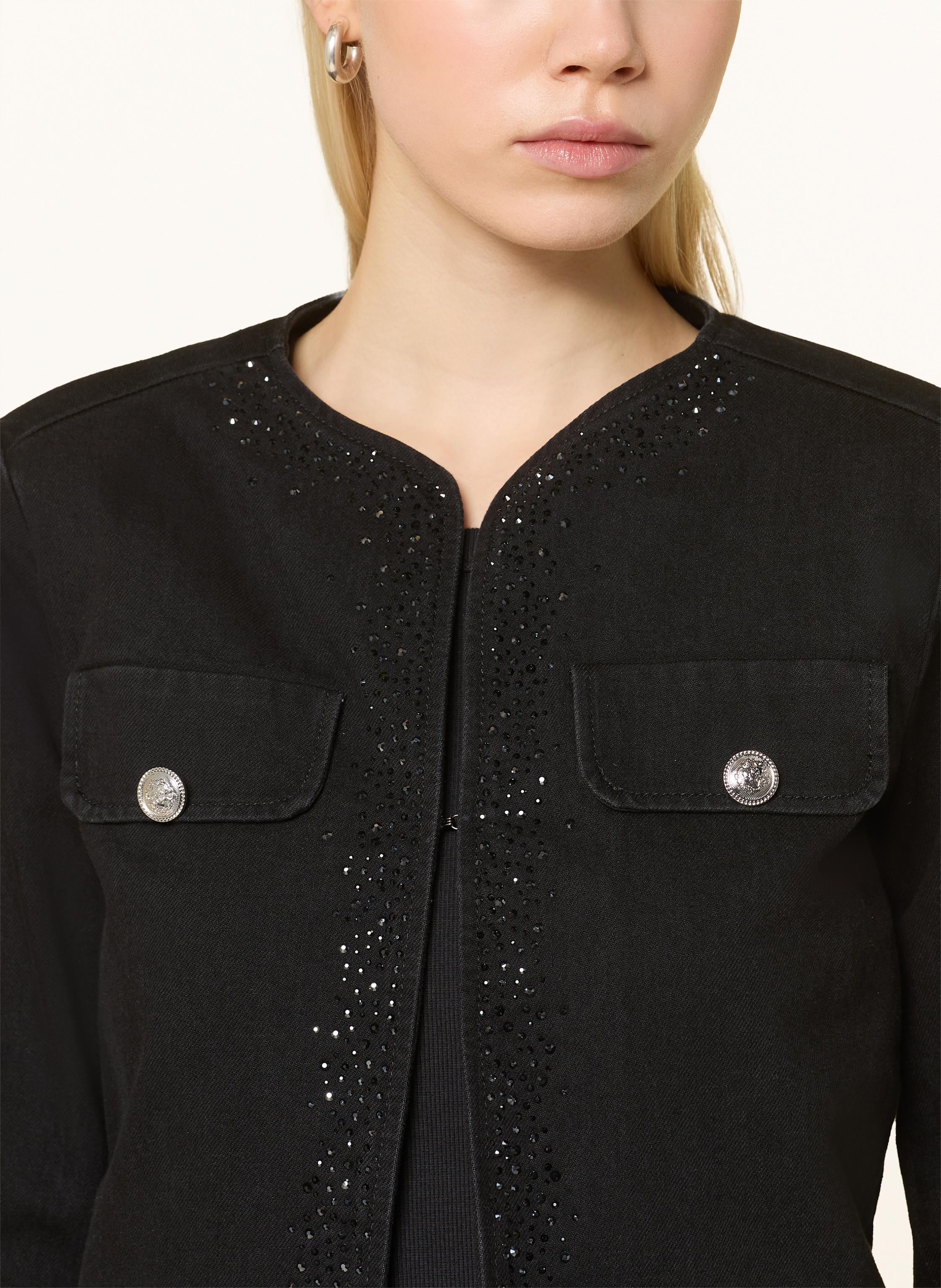 Thumbnail - Liu Jo Jeansjacke Mit Schmucksteinen schwarz