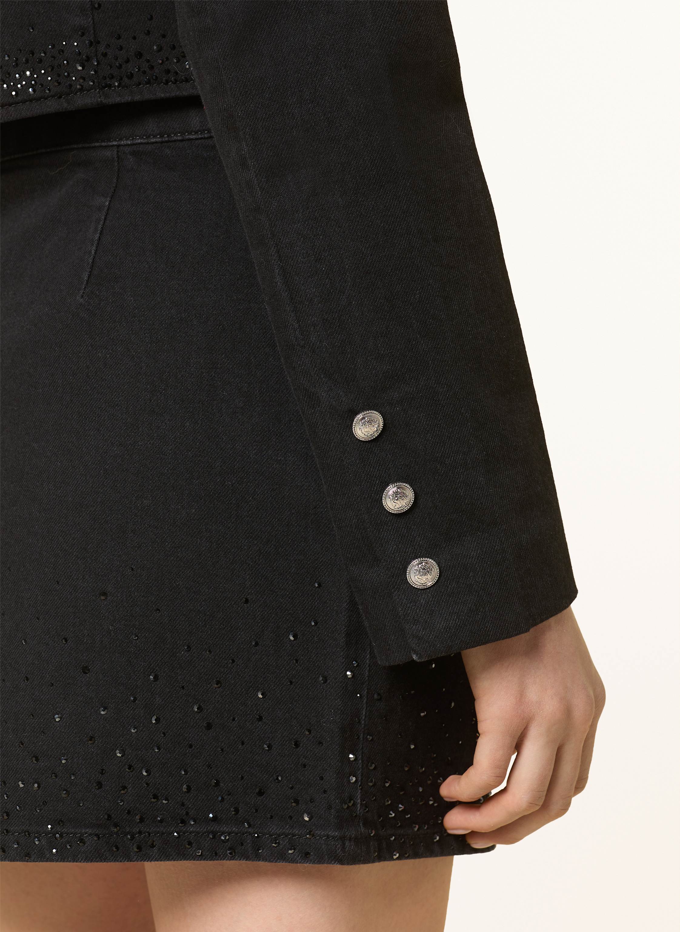 Thumbnail - Liu Jo Jeansjacke Mit Schmucksteinen schwarz