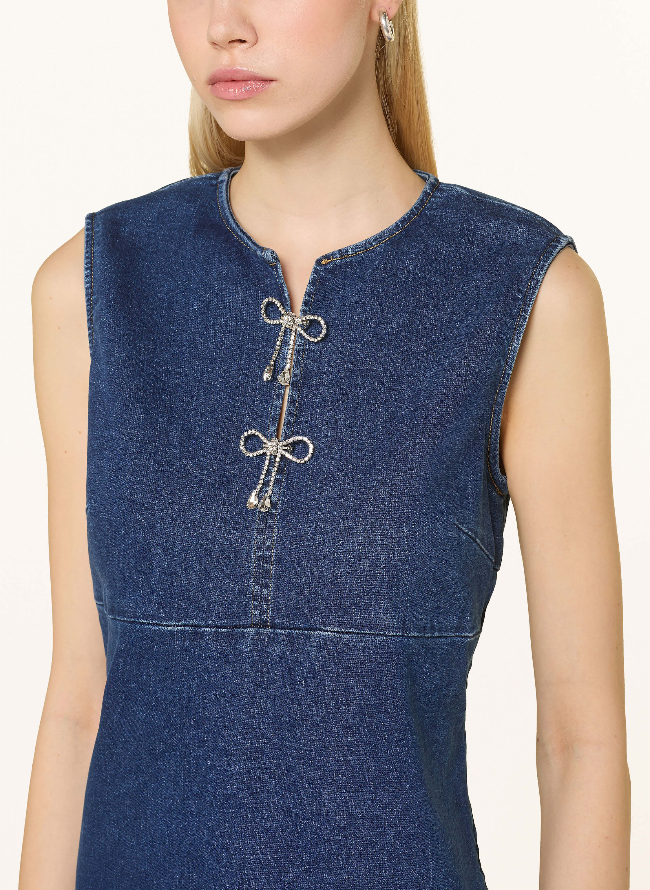 Thumbnail - Liu Jo Jeanskleid Mit Schmucksteinen blau