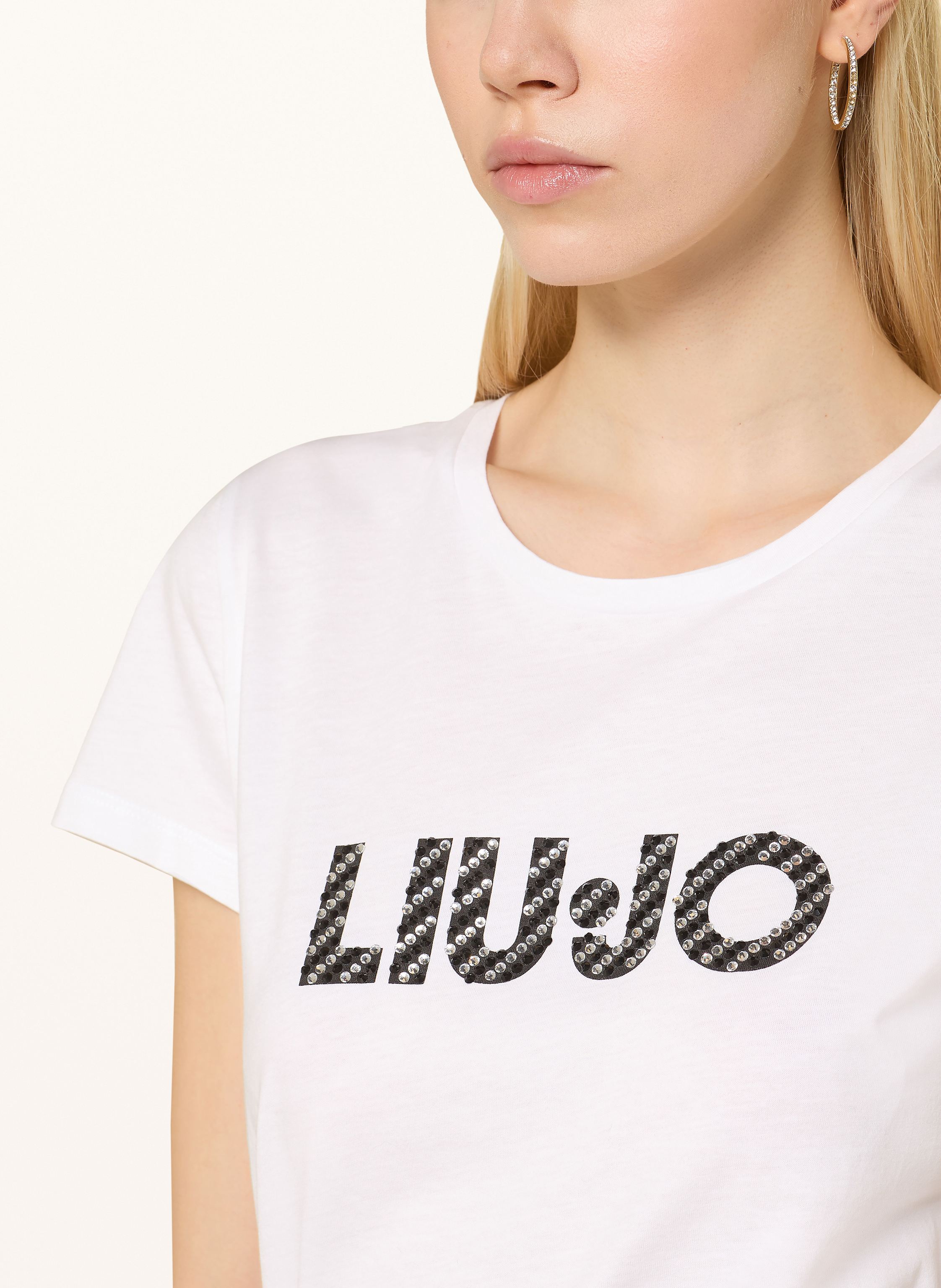Thumbnail - Liu Jo T-Shirt Mit Schmucksteinen weiss