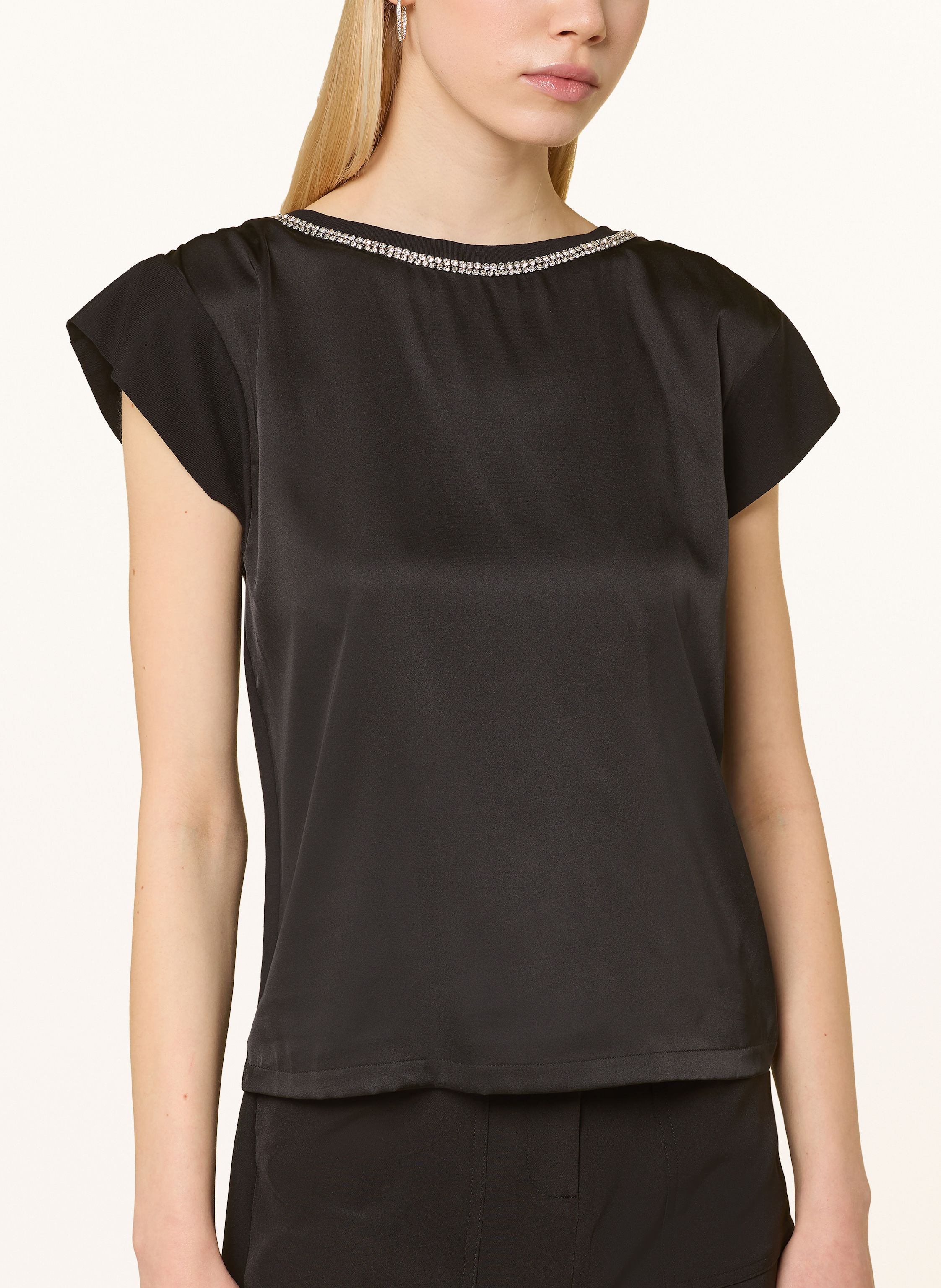 Thumbnail - Liu Jo T-Shirt Im Materialmix schwarz