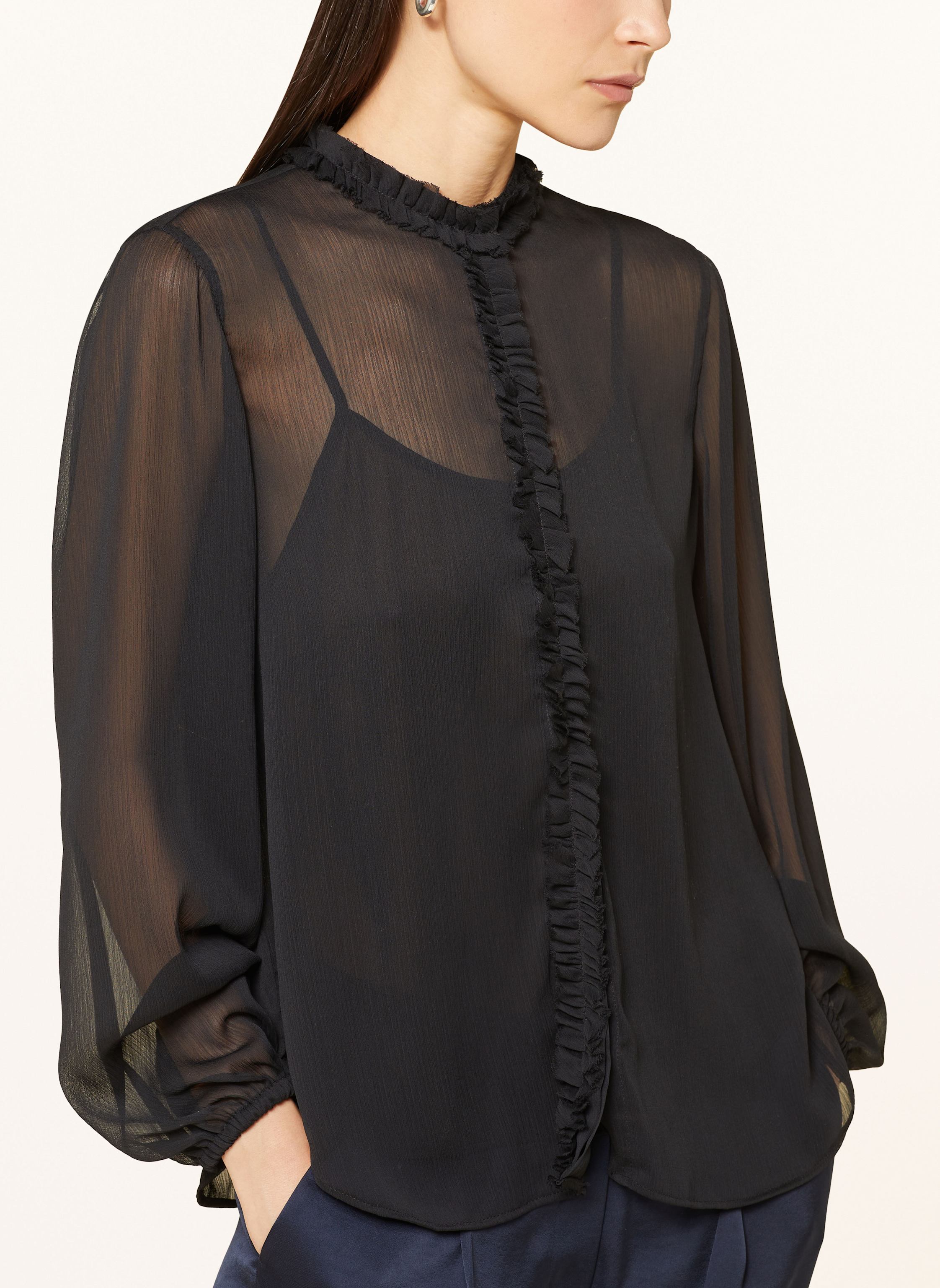 Thumbnail - Luisa Cerano Bluse Mit Rüschen schwarz