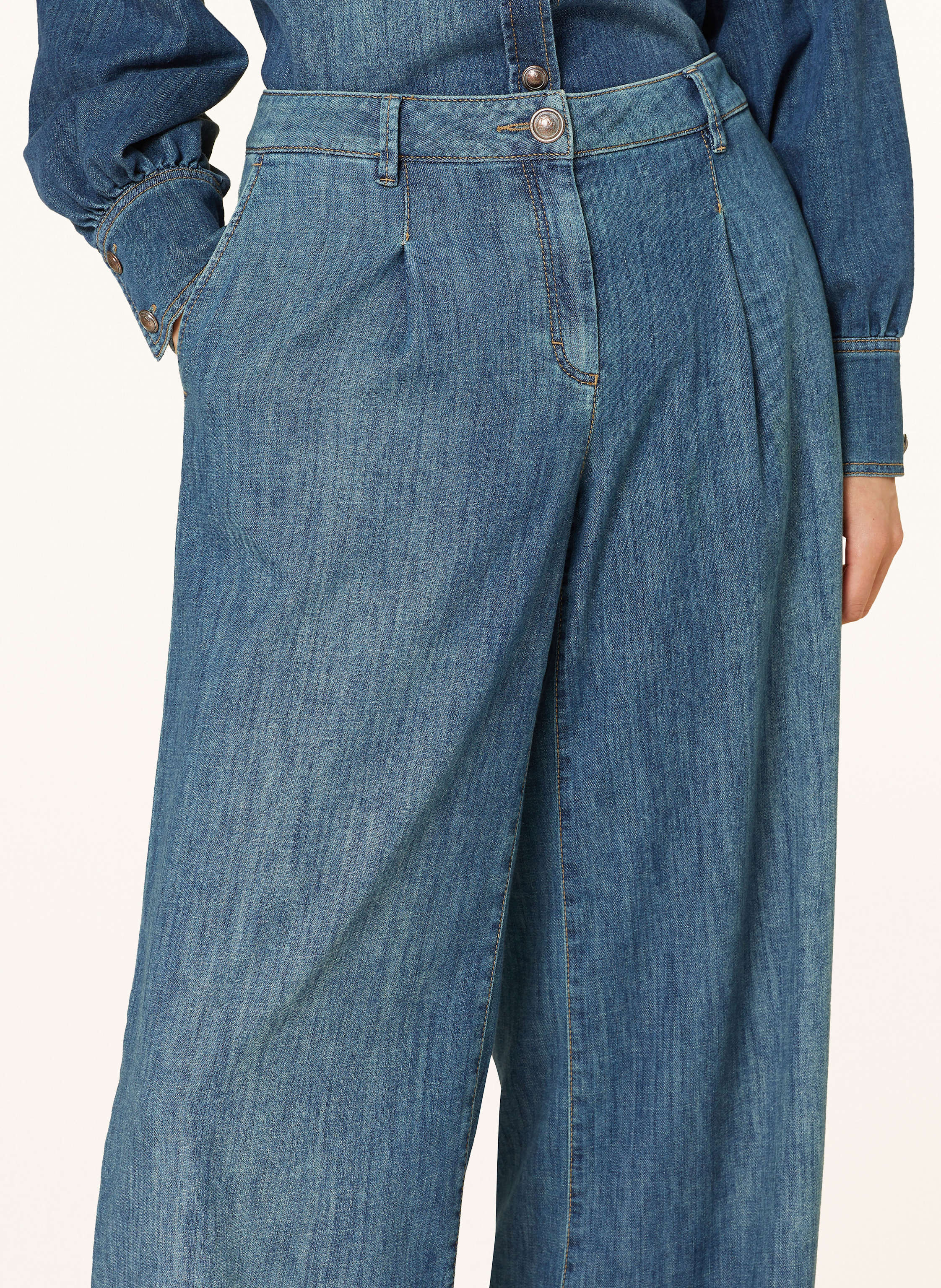 Thumbnail - Luisa Cerano Hose In Jeansoptik blau