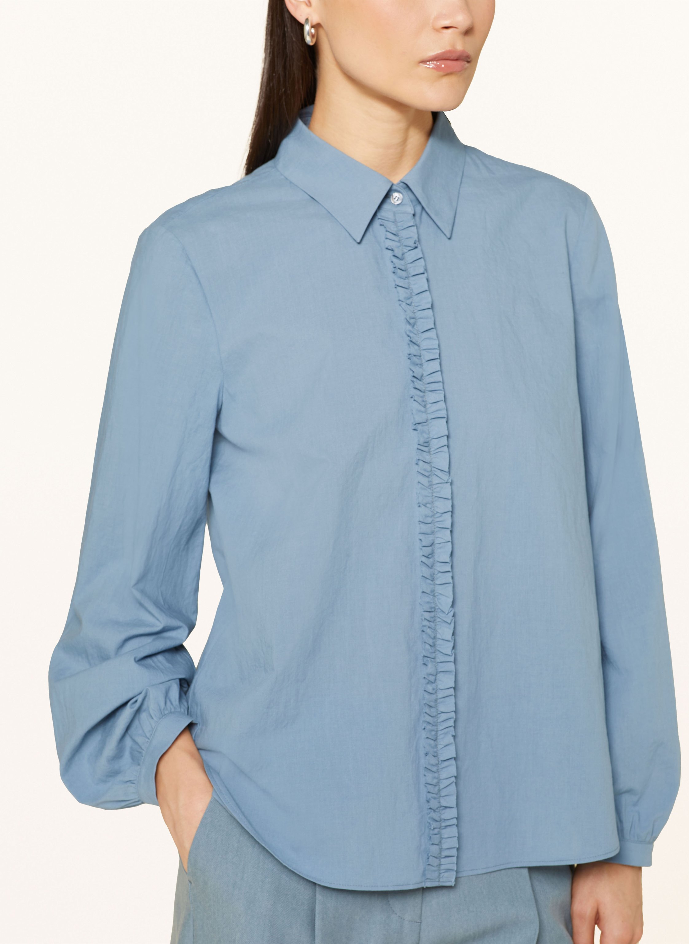Thumbnail - Luisa Cerano Hemdbluse Mit Rüschen blau
