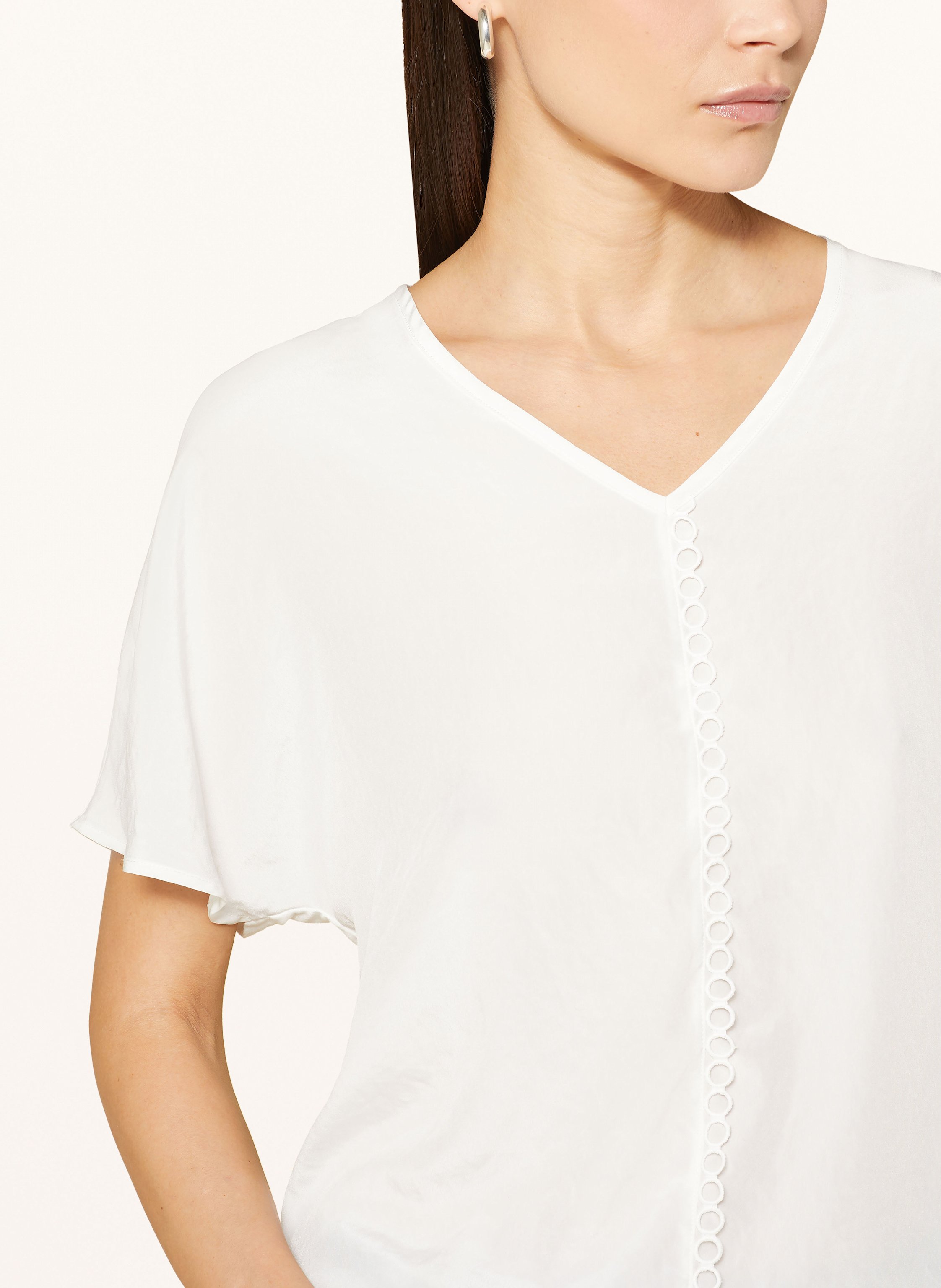Thumbnail - Luisa Cerano Blusenshirt Im Materialmix weiss