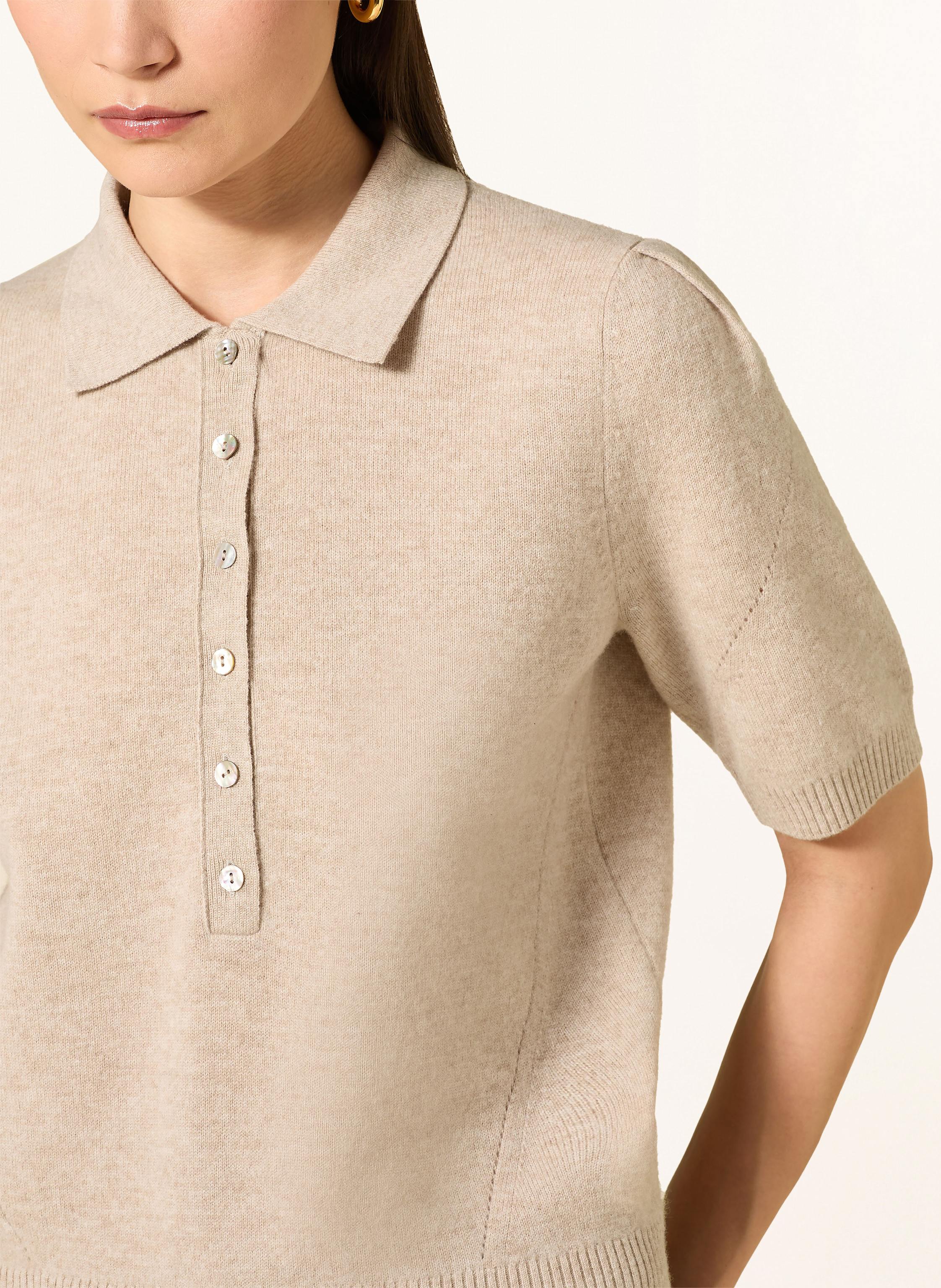 Thumbnail - Luisa Cerano Strick-Poloshirt beige