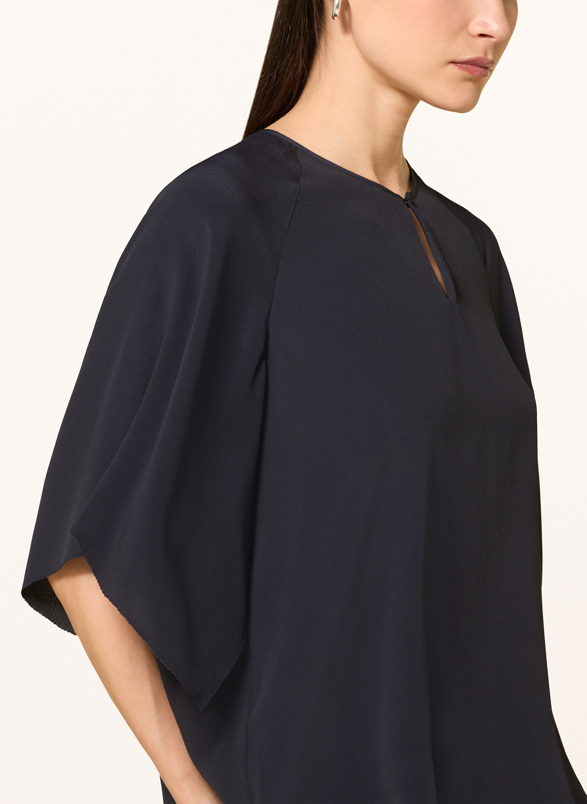 Thumbnail - Luisa Cerano Blusenshirt Mit Seide Und 3/4-Arm blau