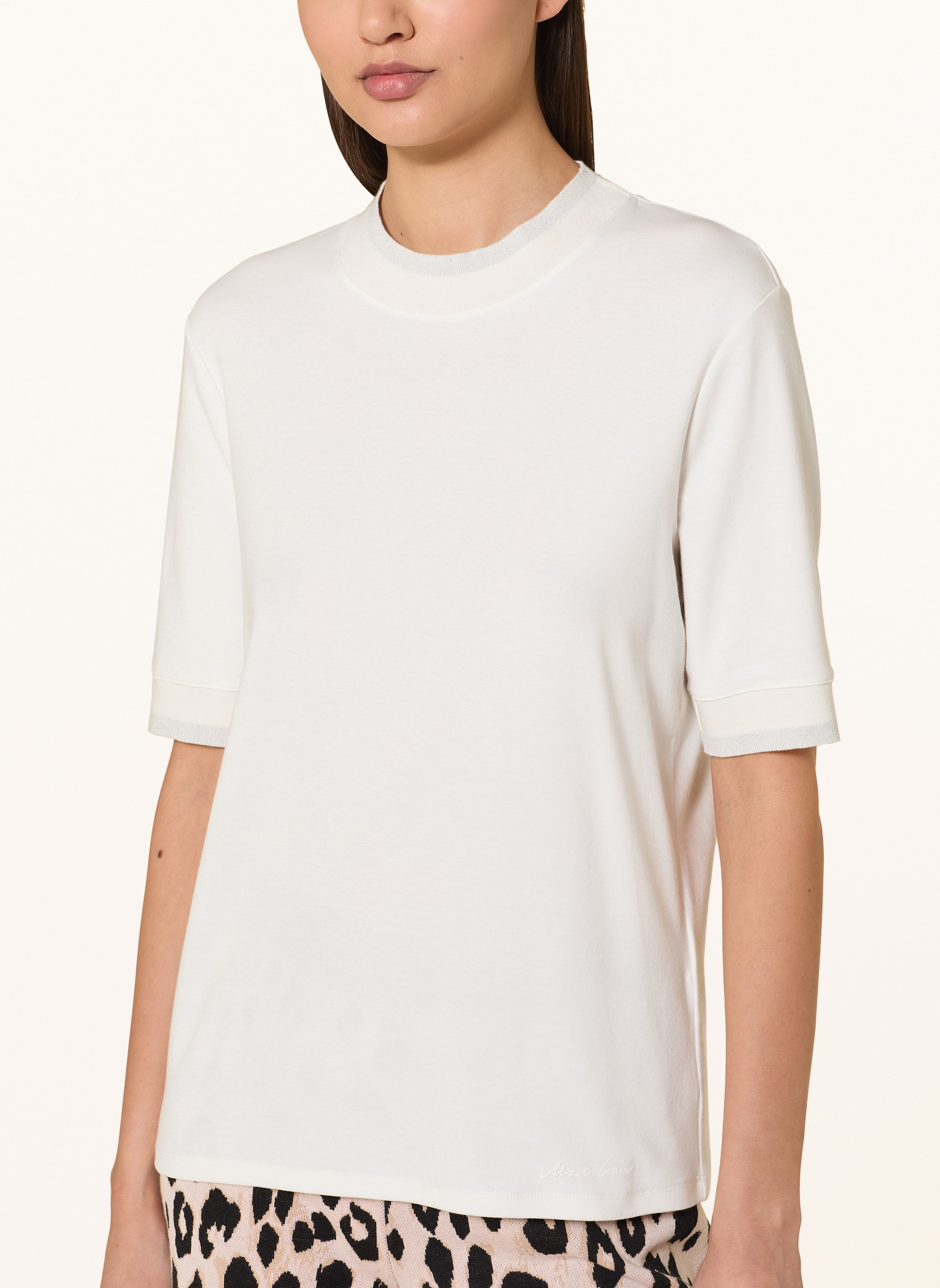Thumbnail - Marc Cain T-Shirt Mit Glitzergarn weiss