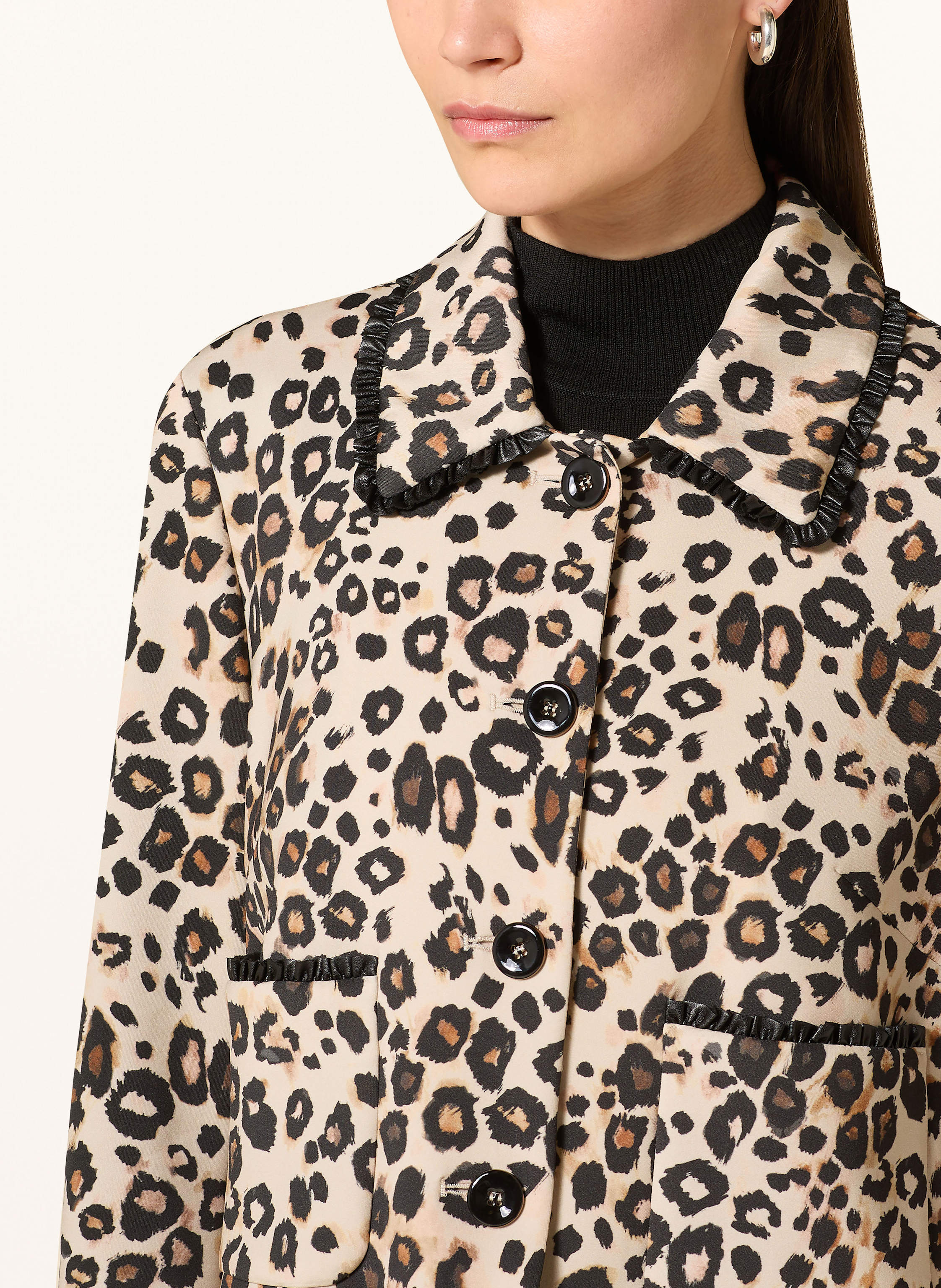 Thumbnail - Marc Cain Kastenjacke Mit Rüschen beige