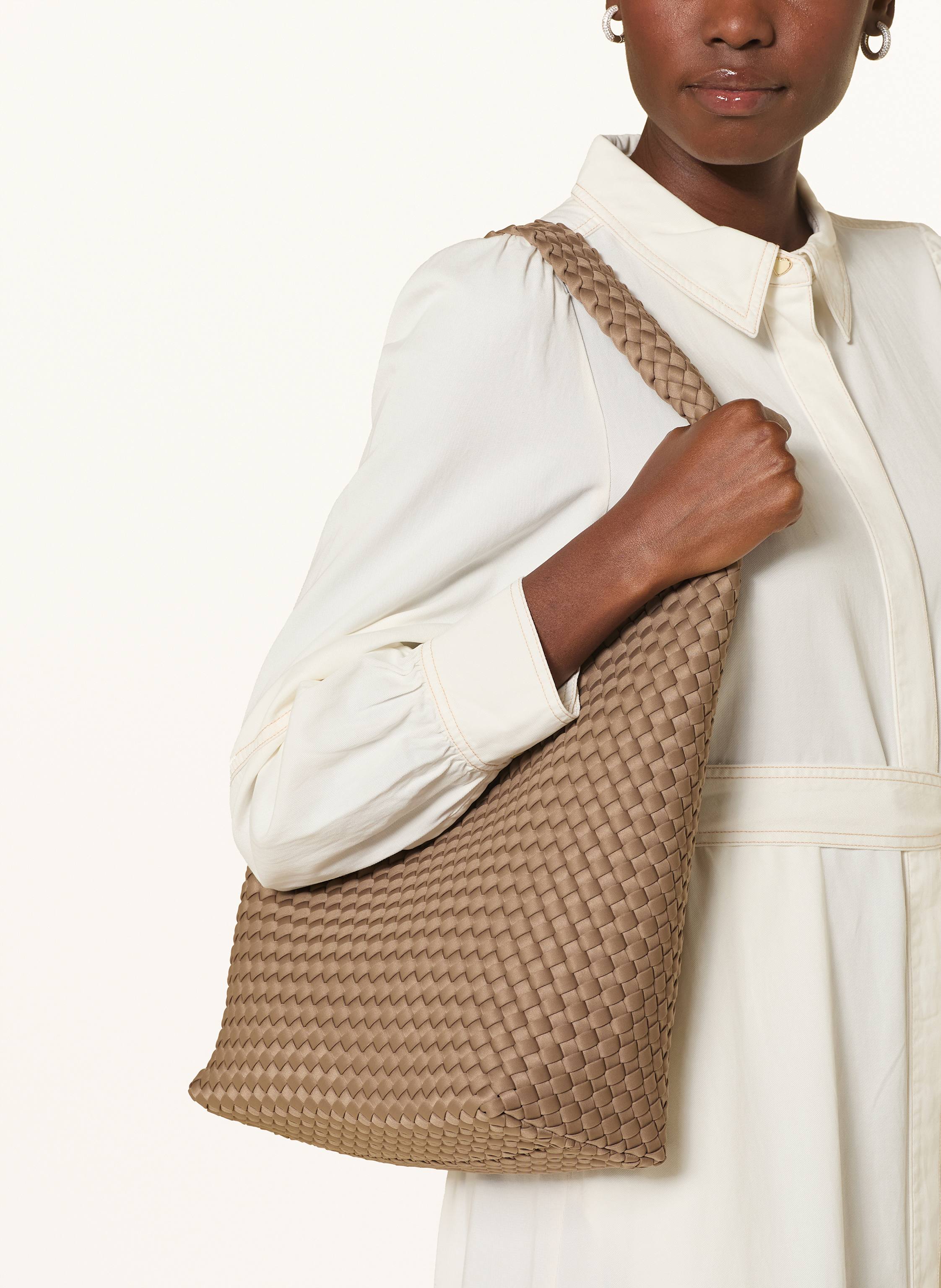 Thumbnail - Naghedi Beuteltasche Medium Mit Pouch beige