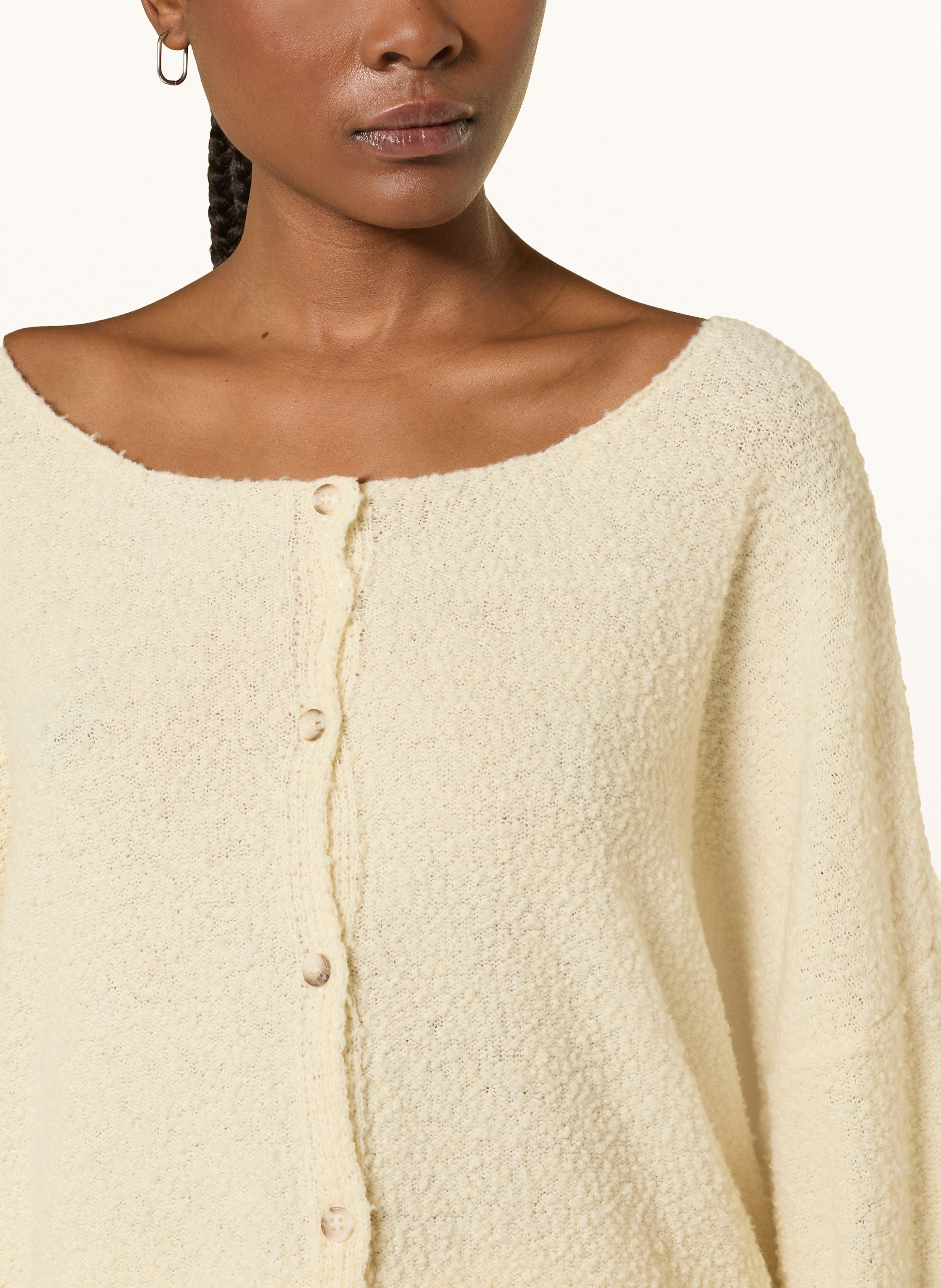 Thumbnail - By Aylin Koenig Bouclé-Strickjacke Inéz weiss