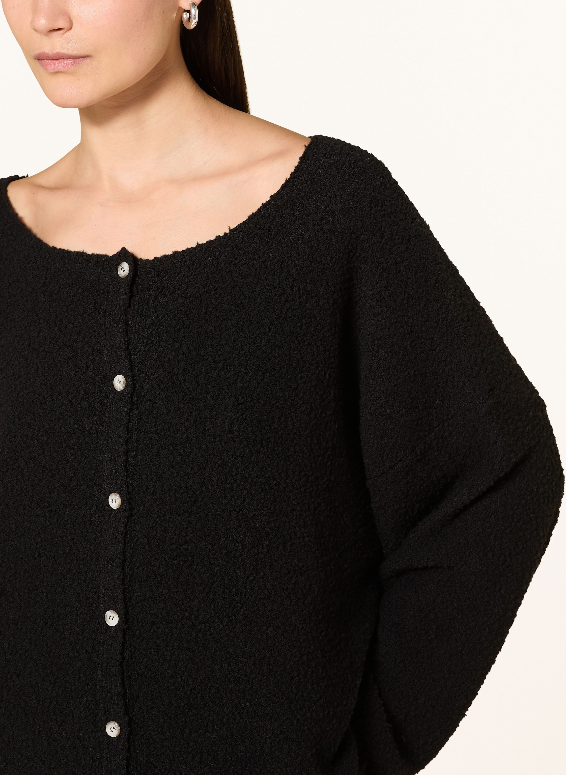 Thumbnail - By Aylin Koenig Bouclé-Strickjacke Inéz schwarz