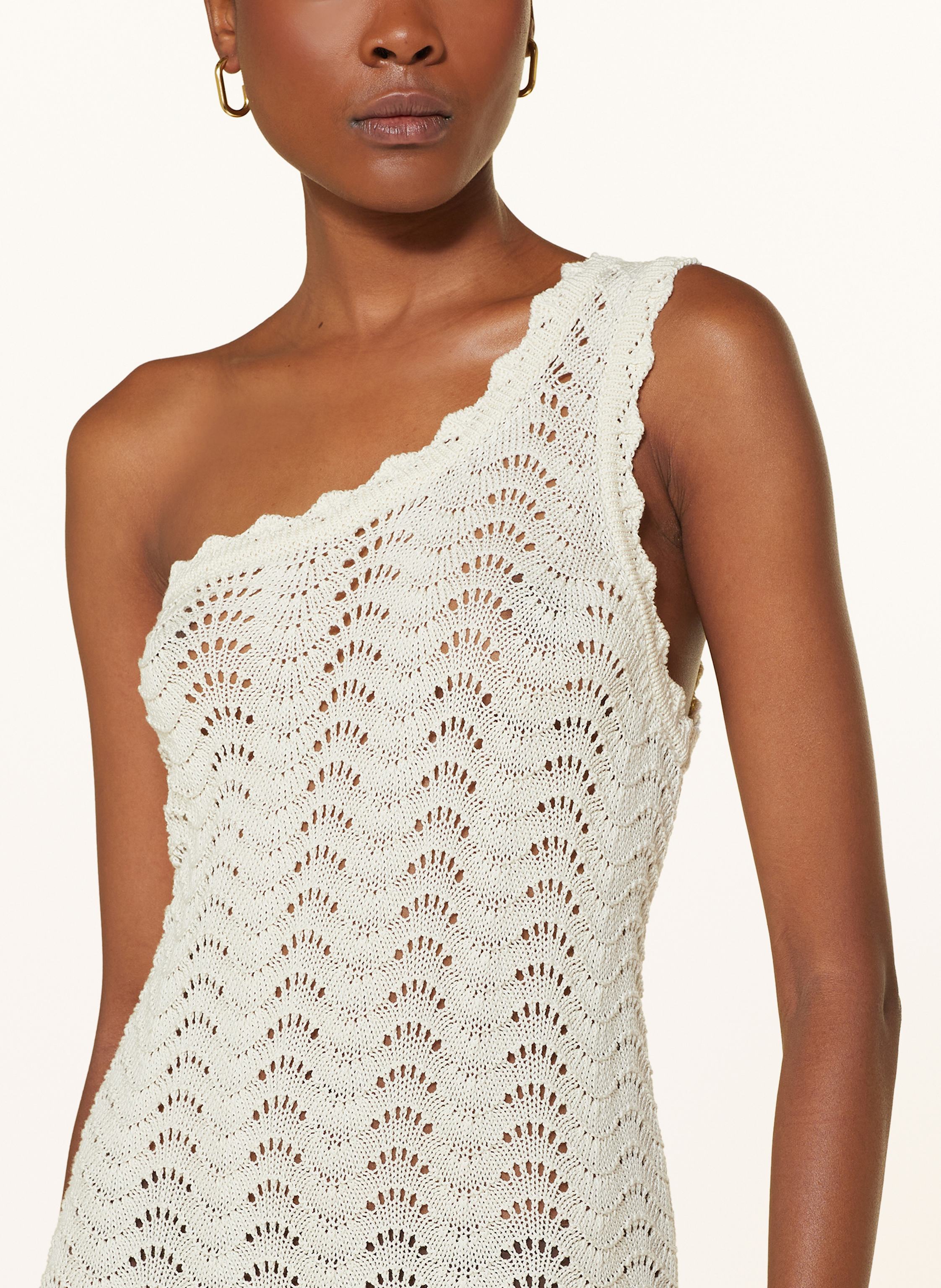 Thumbnail - By Aylin Koenig One-Shoulder-Strickkleid Adeline weiss