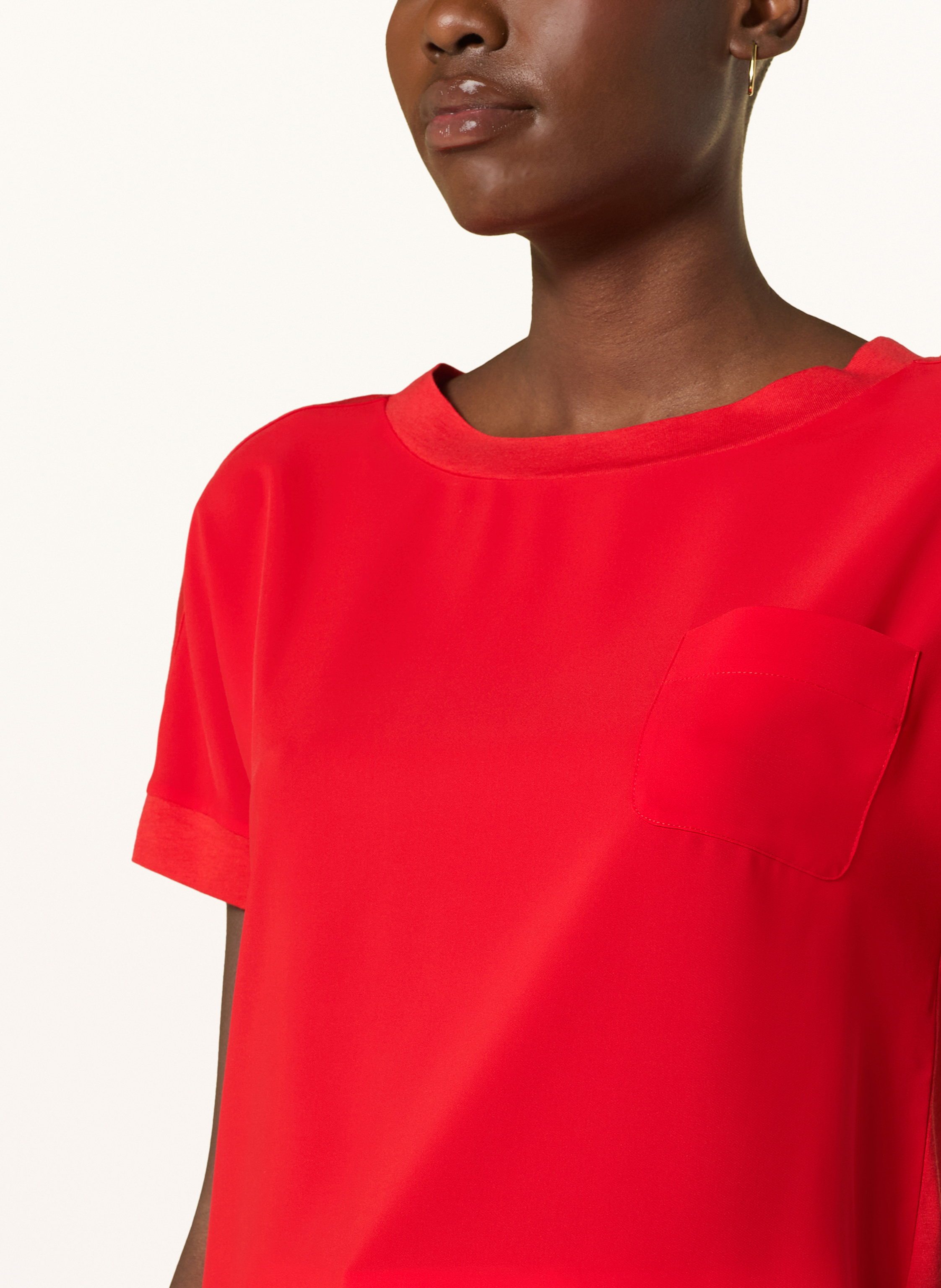 Thumbnail - Monari T-Shirt Im Materialmix rot