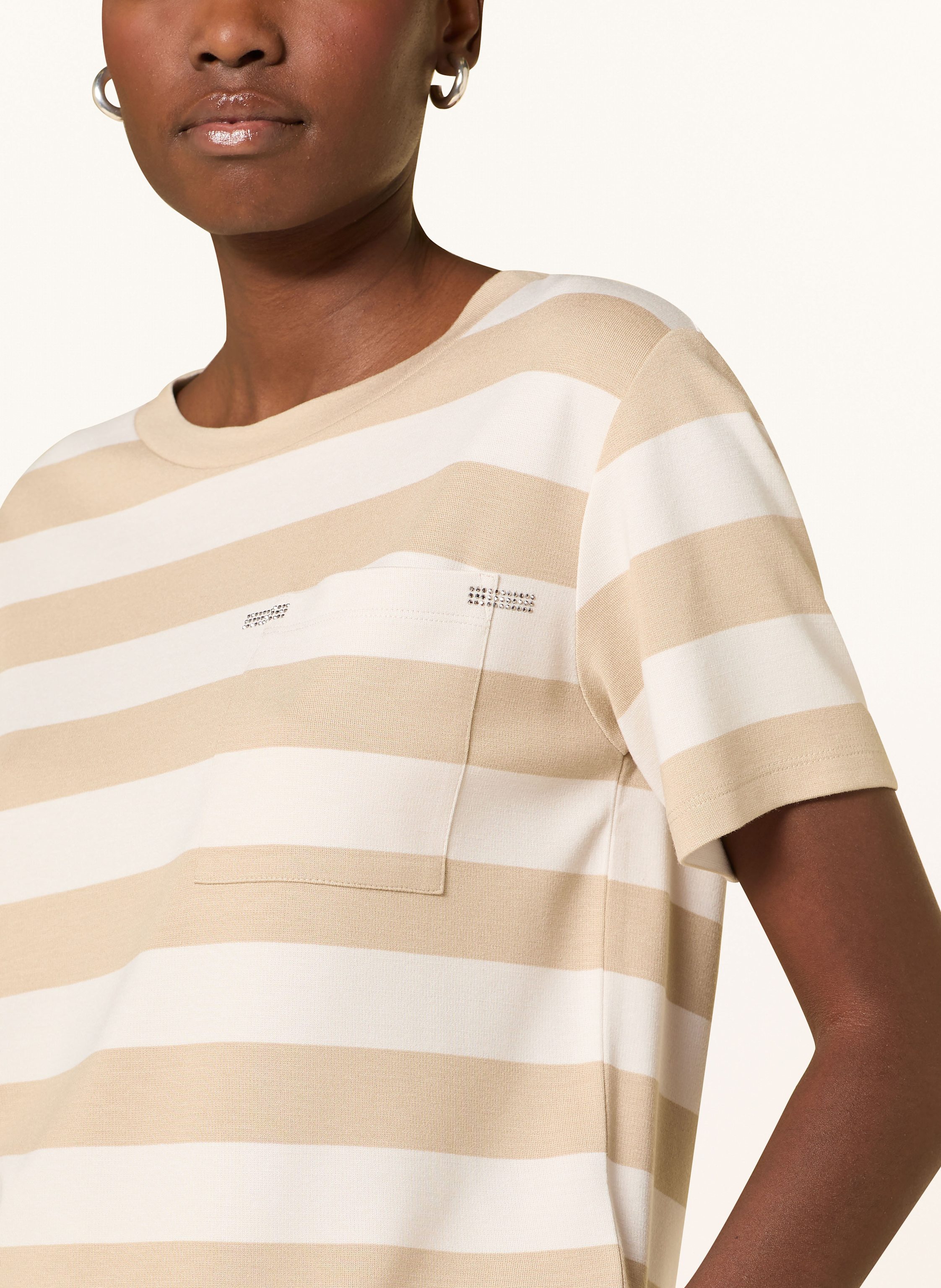 Thumbnail - Monari T-Shirt Mit Schmucksteinen beige