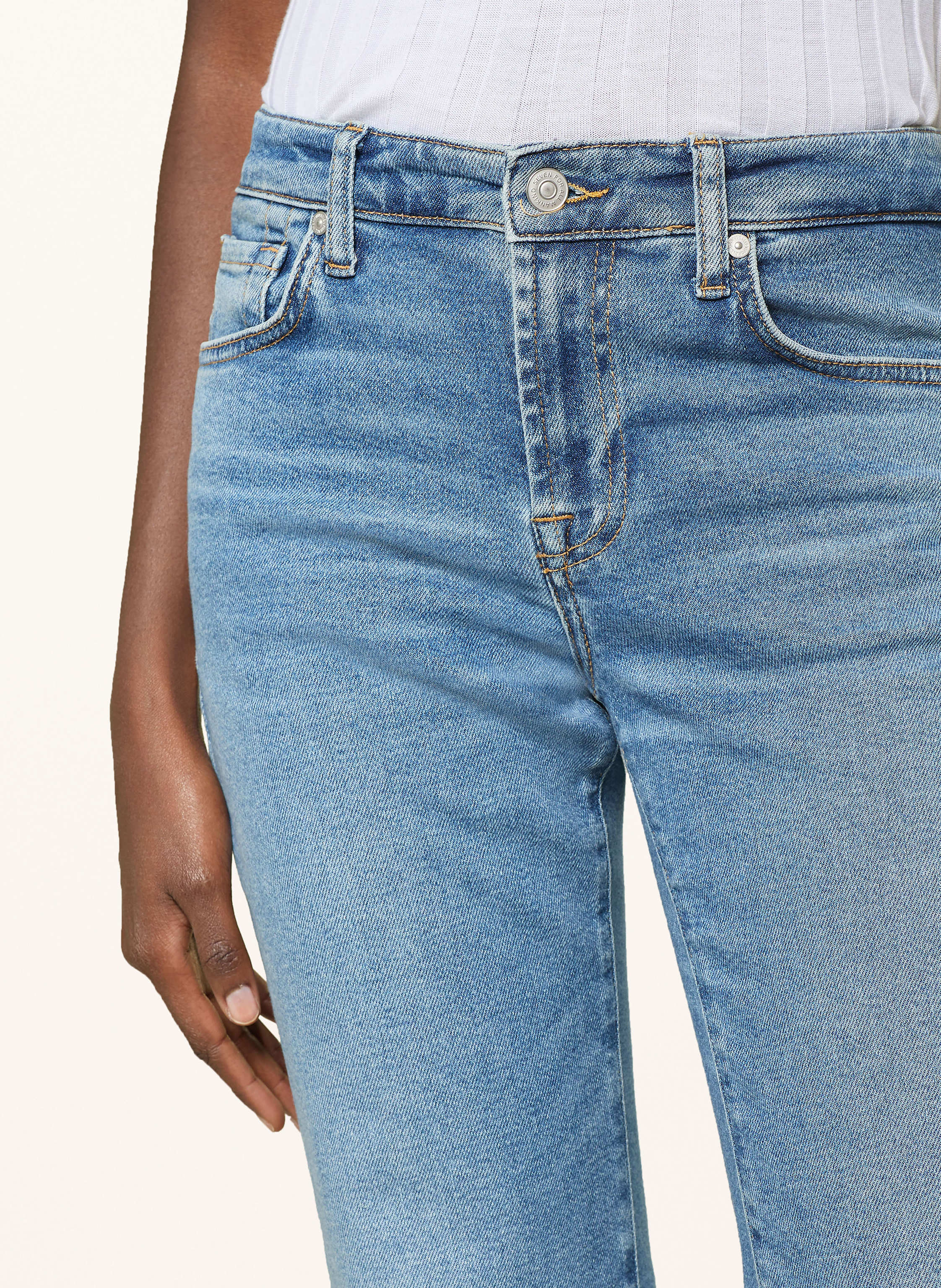 Thumbnail - 7 For All Mankind Straight Jeans Calie Straight Ankle blau