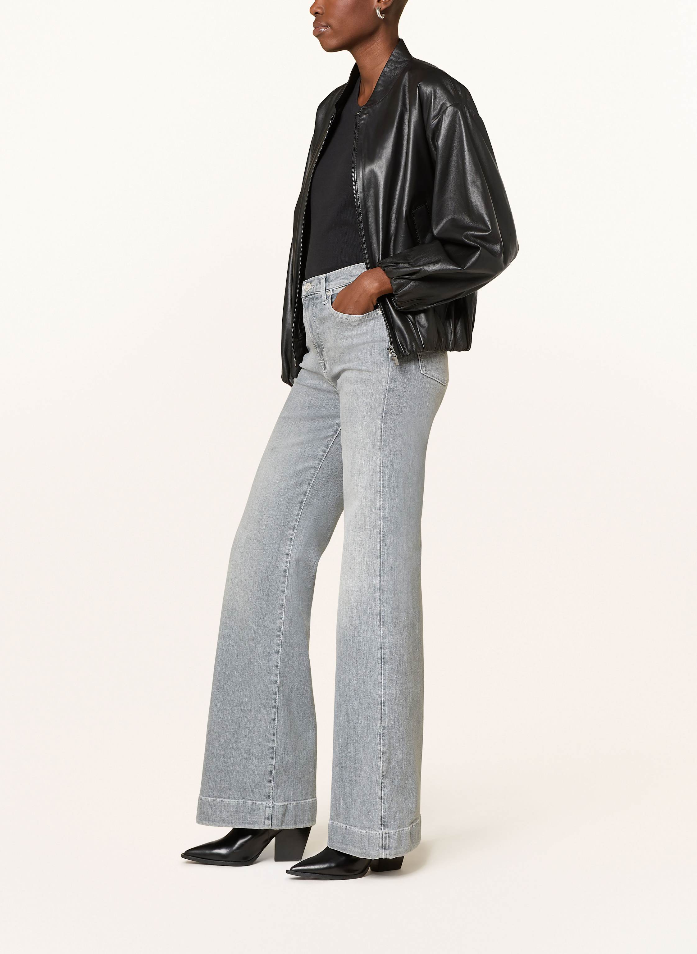 Thumbnail - 7 For All Mankind Flared Jeans Modern Dojo grau