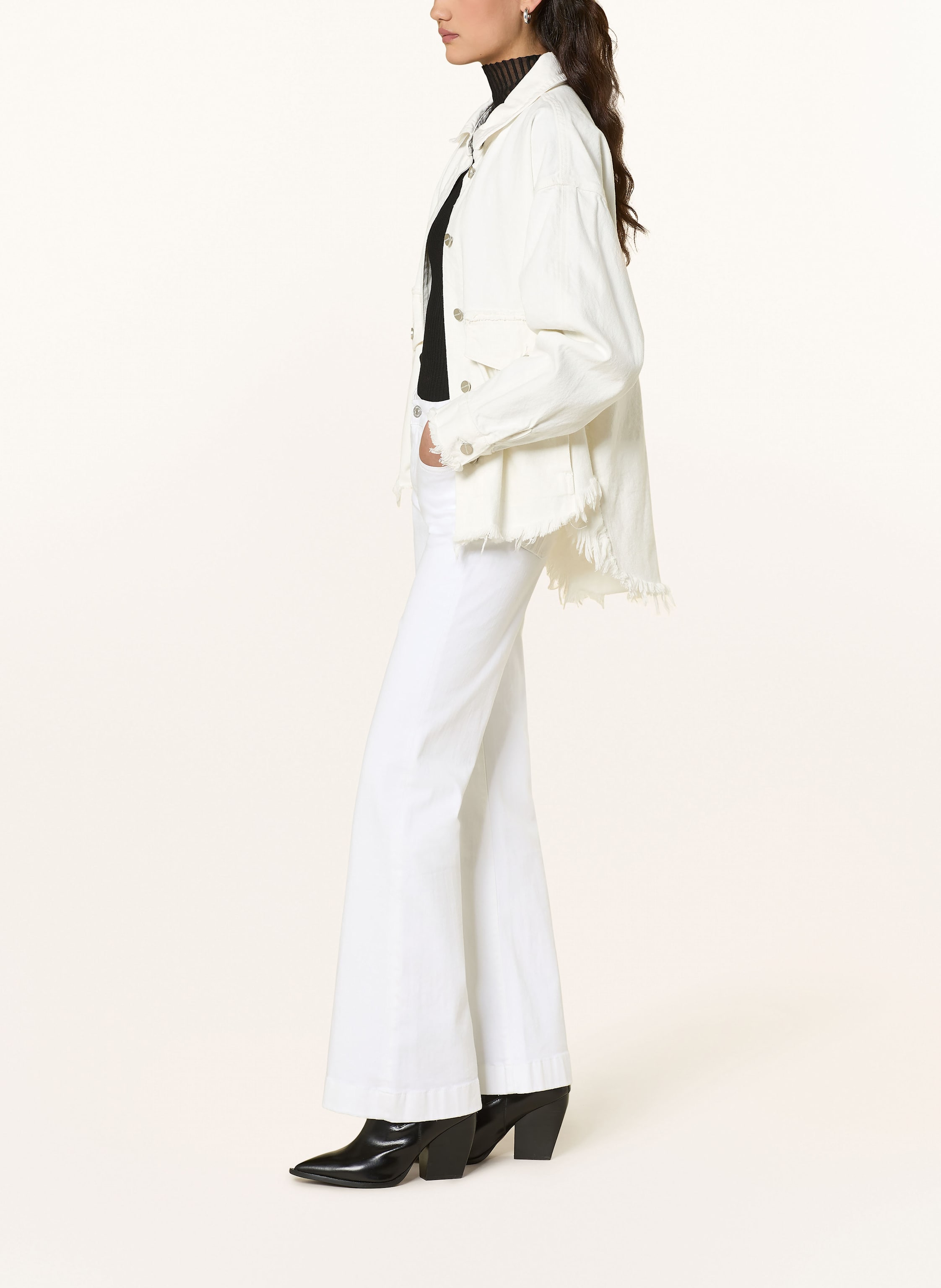 Thumbnail - 7 For All Mankind Flared Jeans Dojo Tailorless weiss