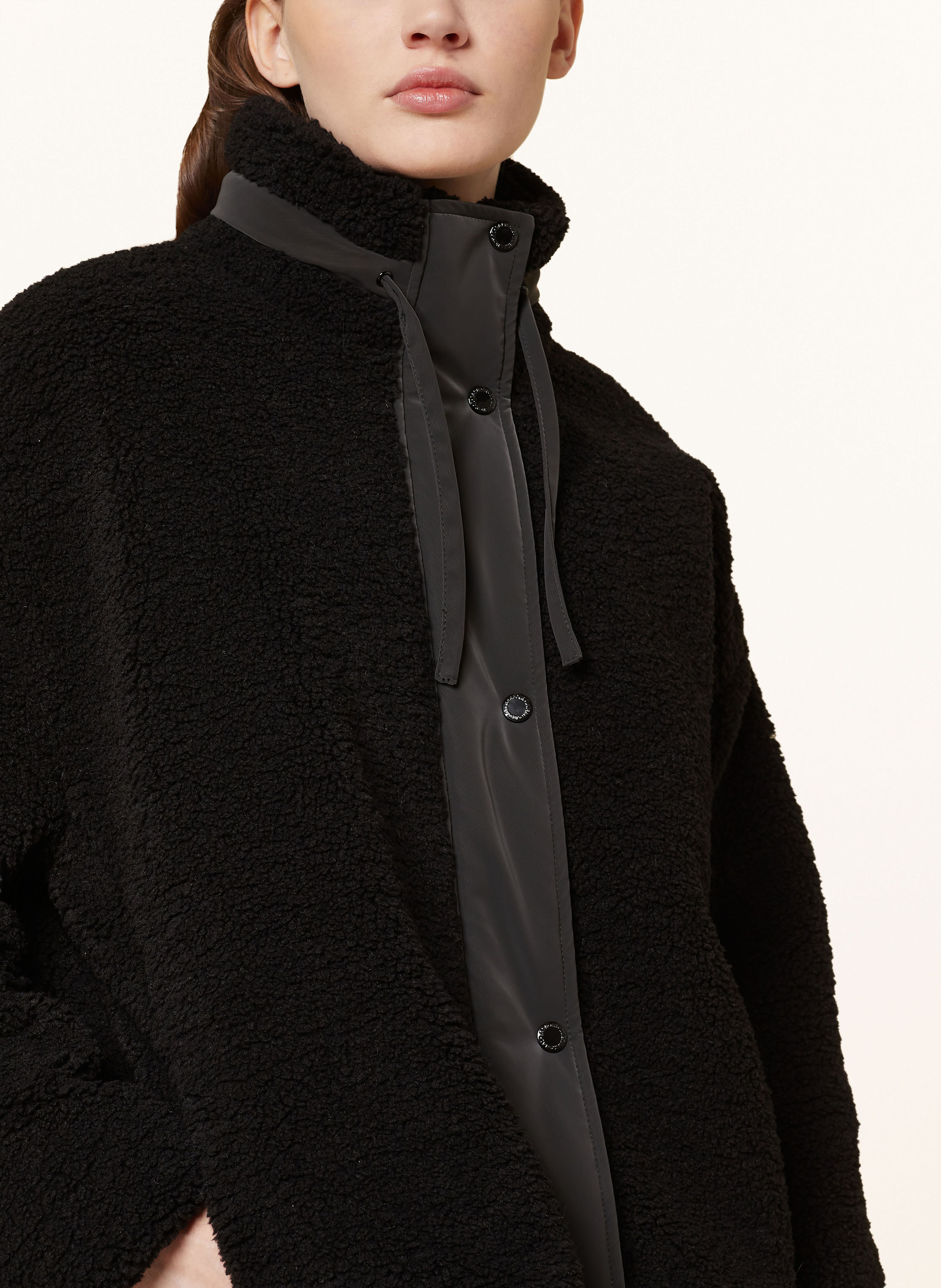 Thumbnail - Barbour International Teddyfell-Jacke Palma schwarz