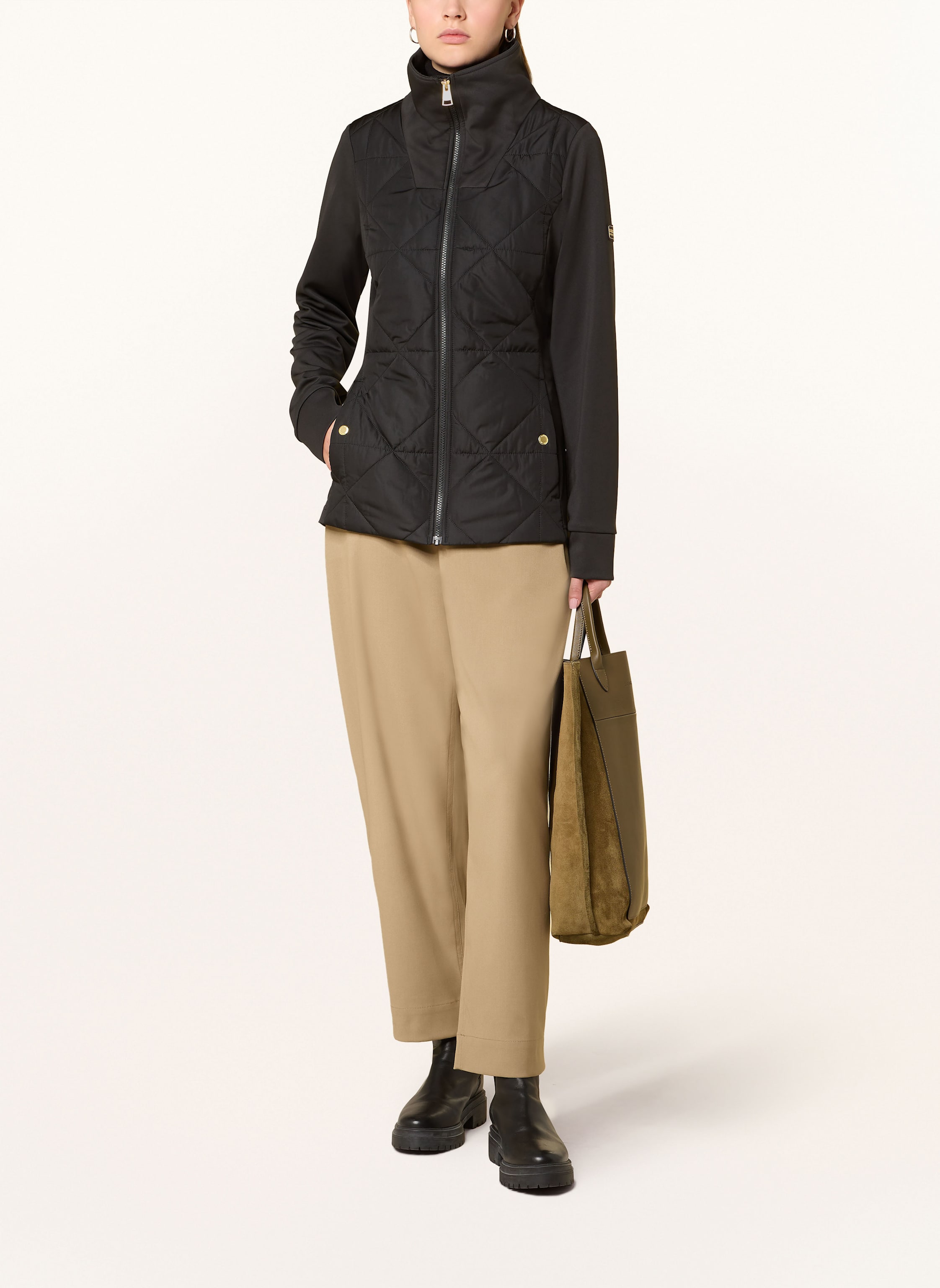 Thumbnail - Barbour International Jacke Kya Im Materialmix schwarz