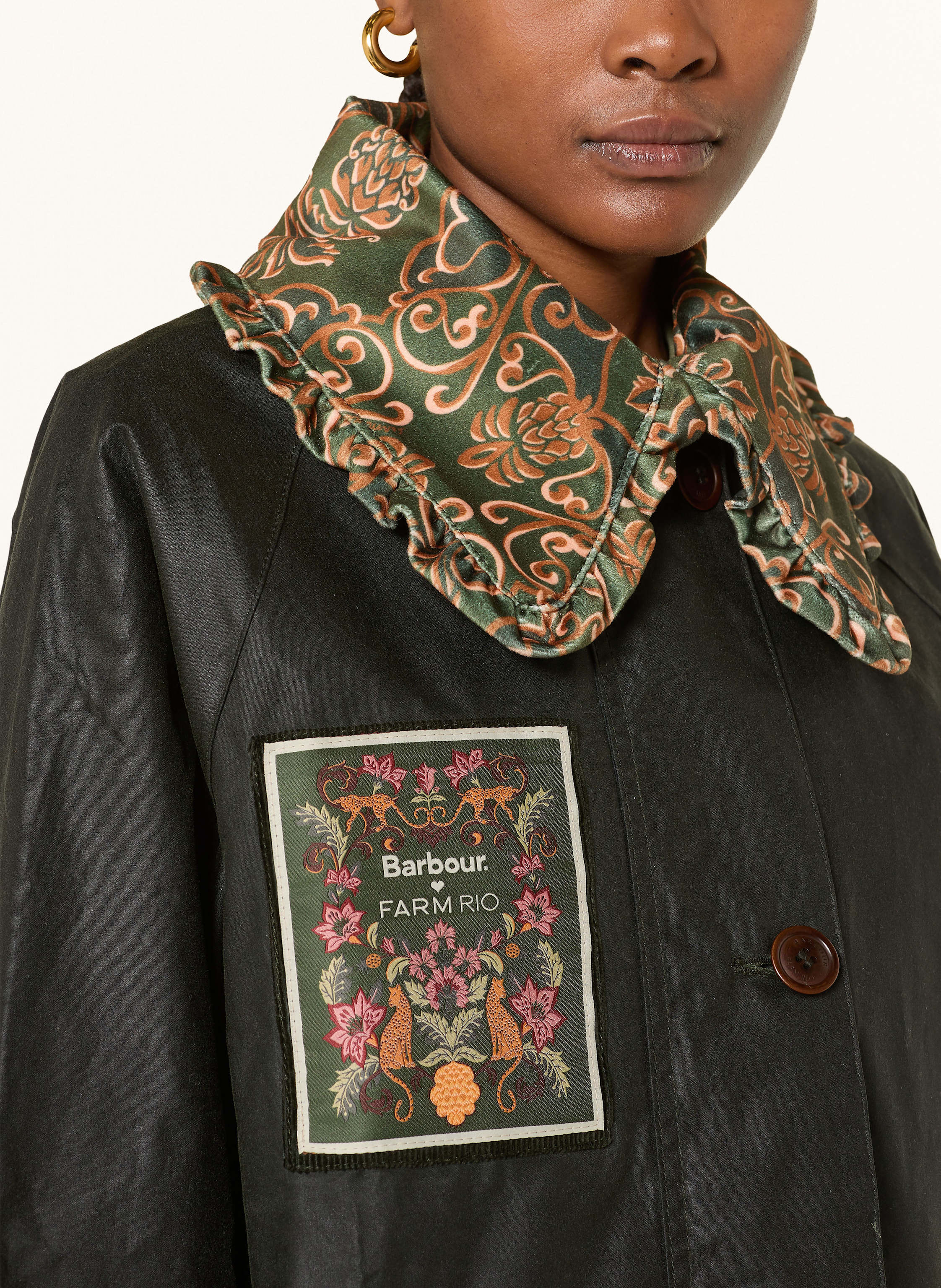 Thumbnail - Barbour Jacke Maria-Clara Mit Rüschen gruen