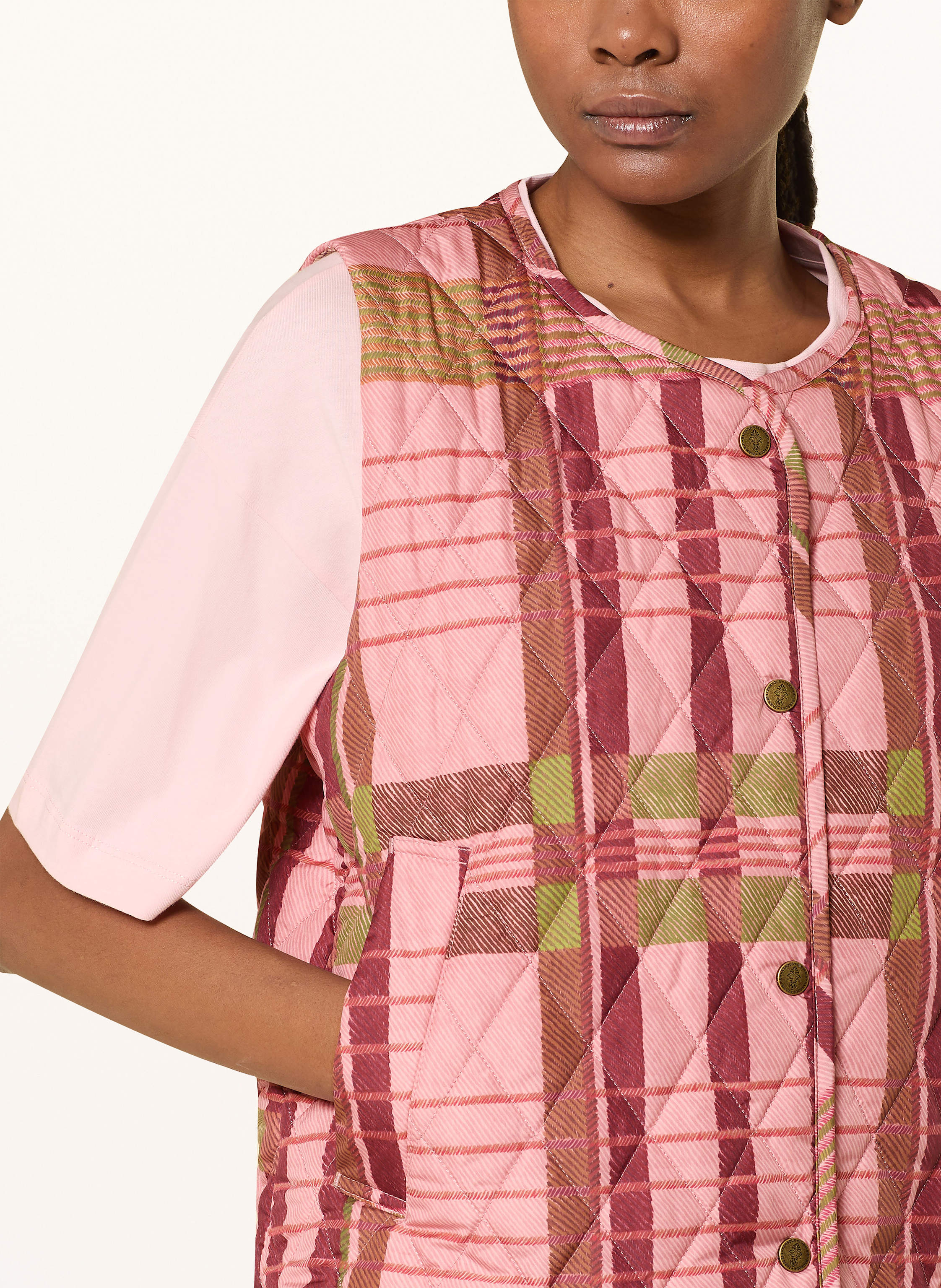 Thumbnail - Barbour Steppweste Fernanda Li rosa