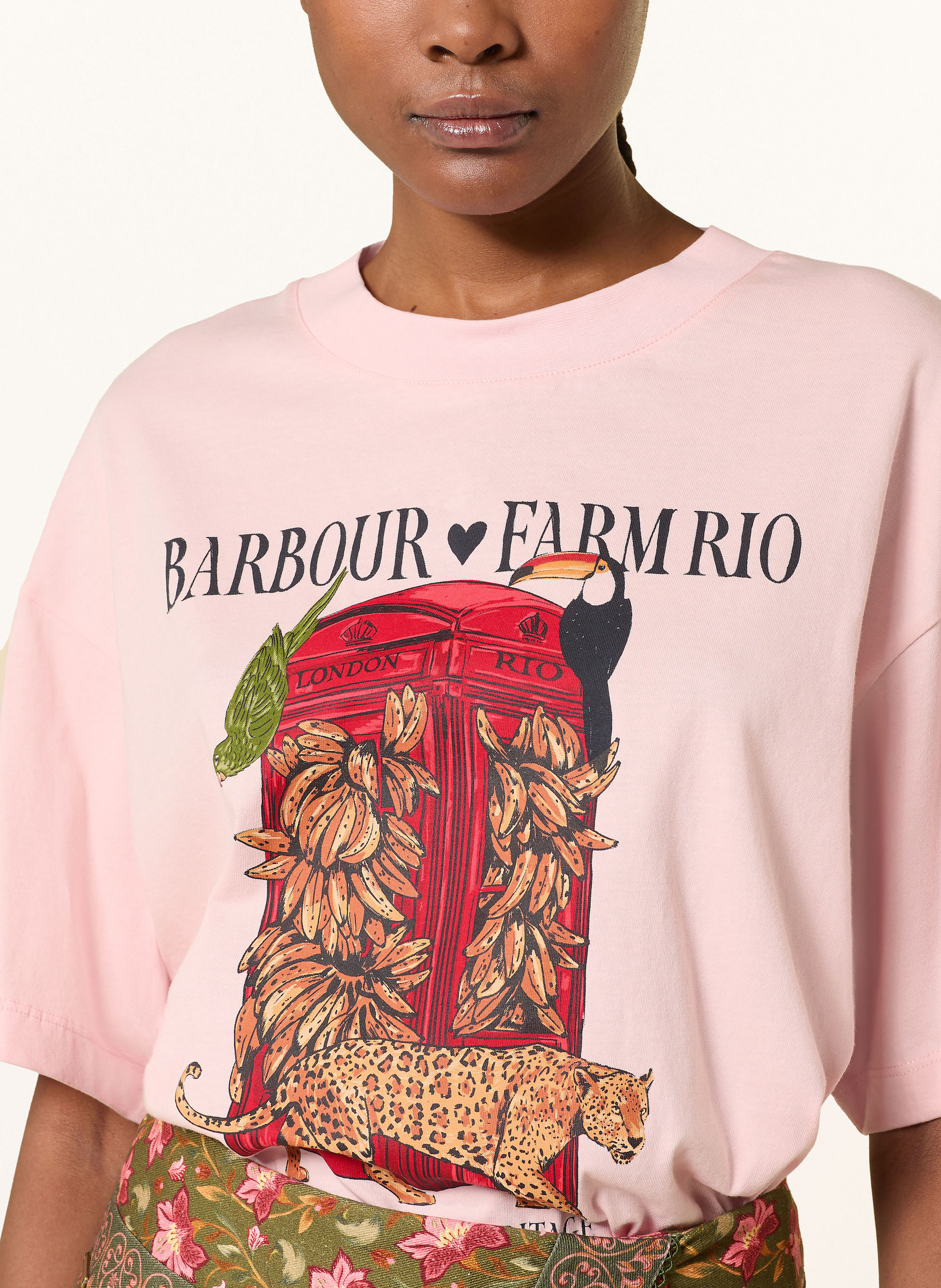 Thumbnail - Barbour T-Shirt Maria Clara rosa
