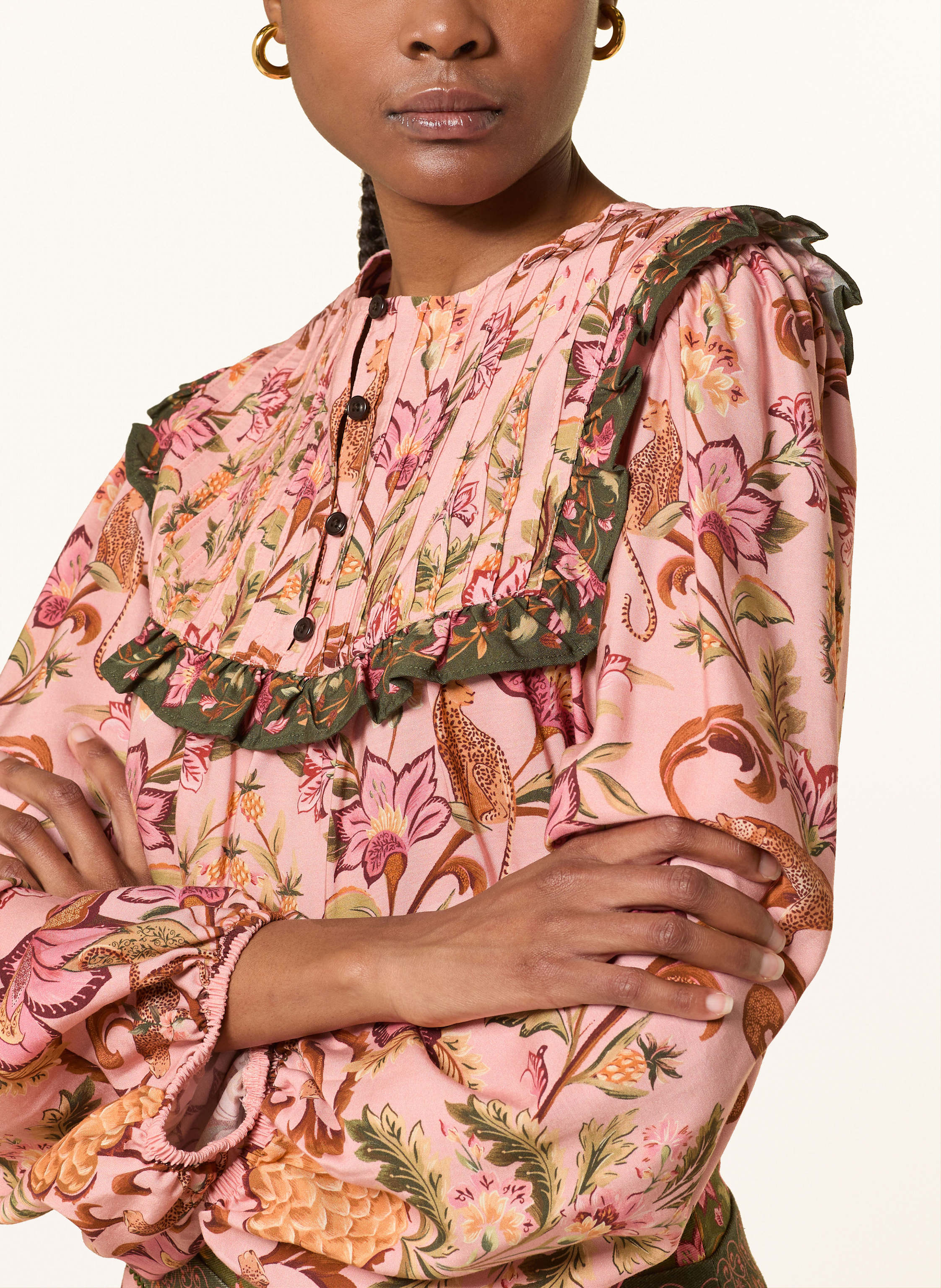 Thumbnail - Barbour Blusenshirt Mit Rüschen rosa