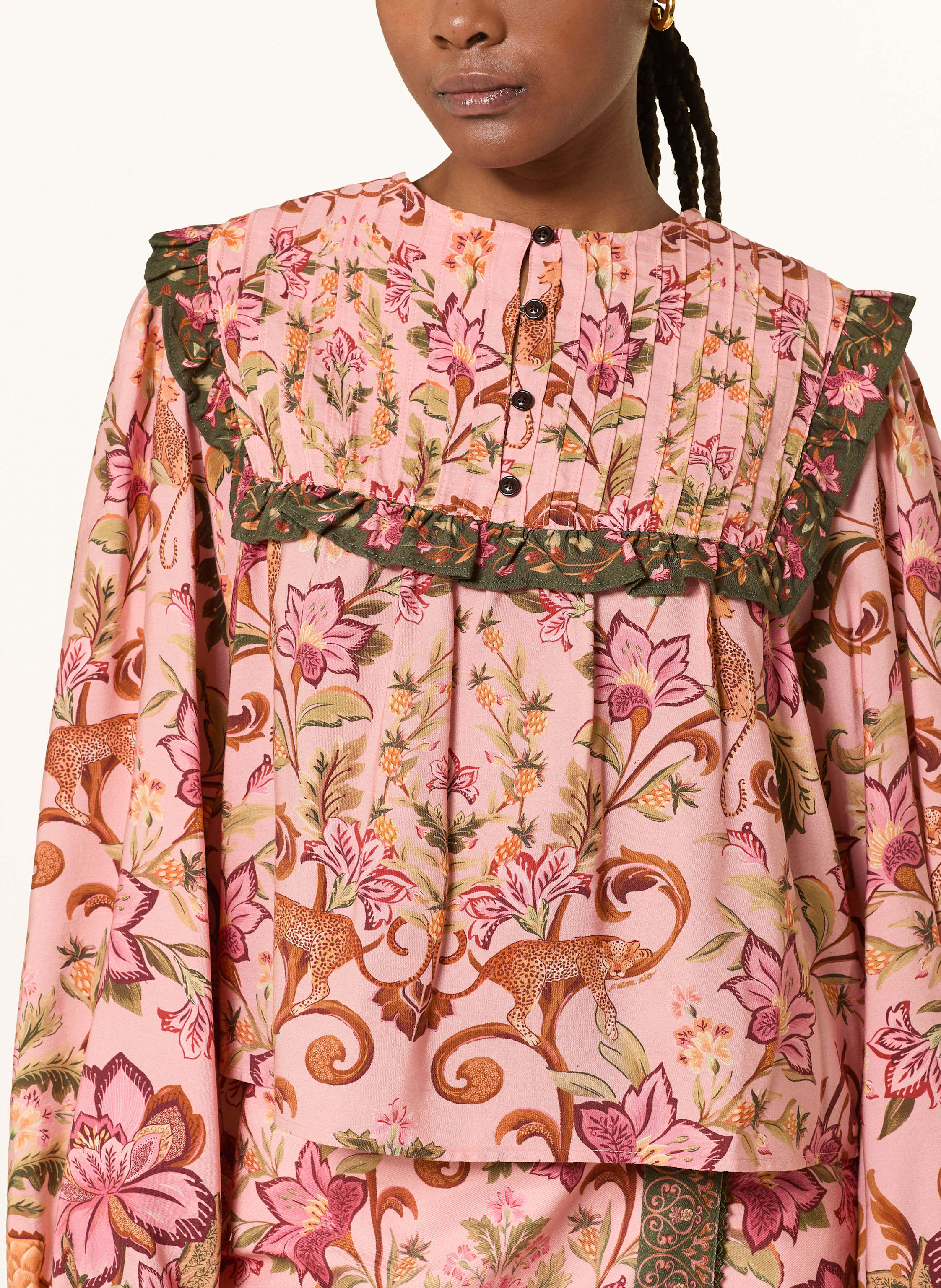 Thumbnail - Barbour Blusenshirt Mit Rüschen rosa