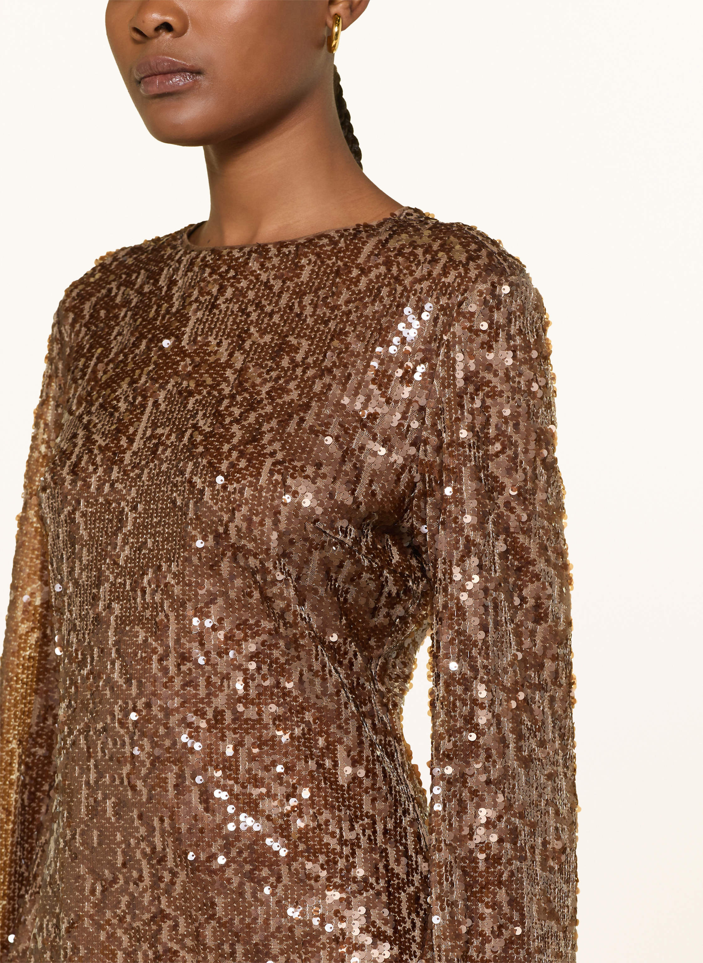 Thumbnail - Mrs & Hugs Kleid Mit Pailletten braun