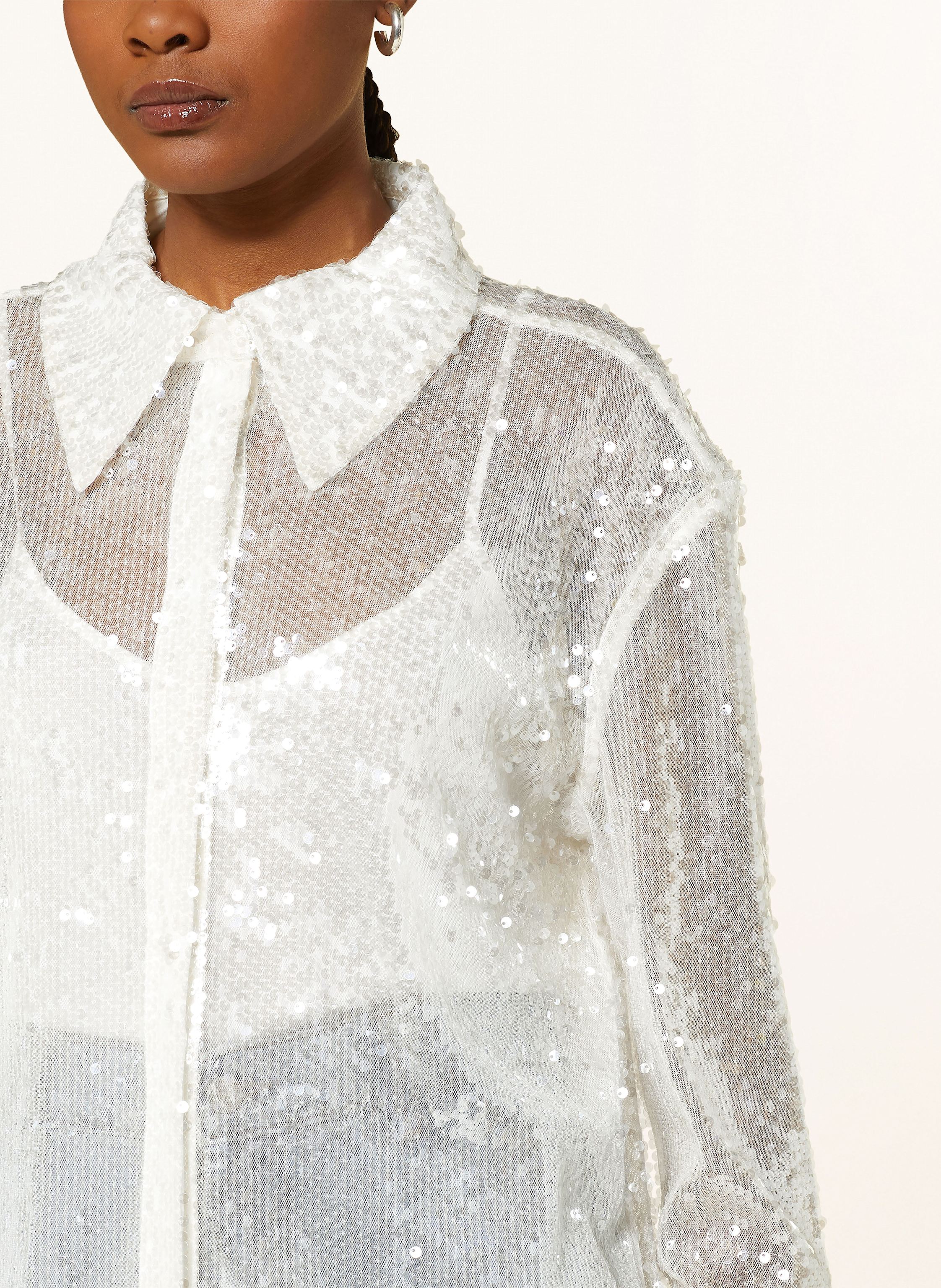 Thumbnail - Mrs & Hugs Hemdbluse Mit Pailletten weiss